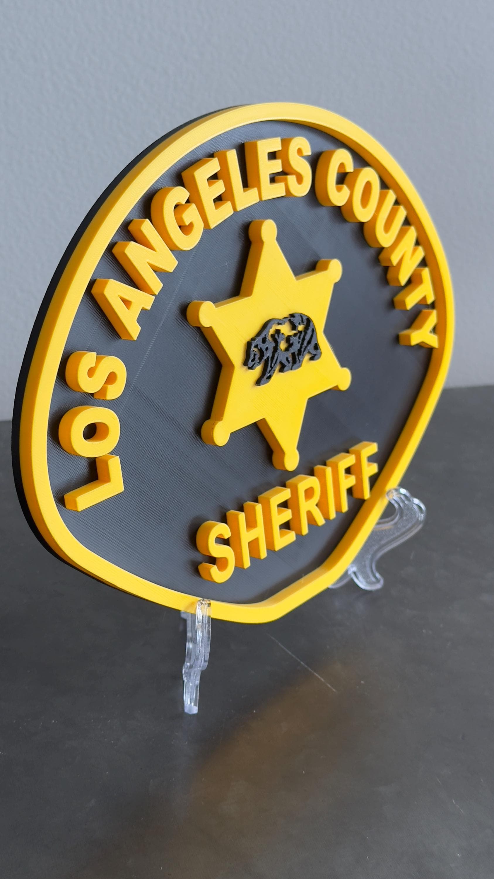 Los Angeles County Sheriff 3D Embossed Plaque: First Responder Wall Art California