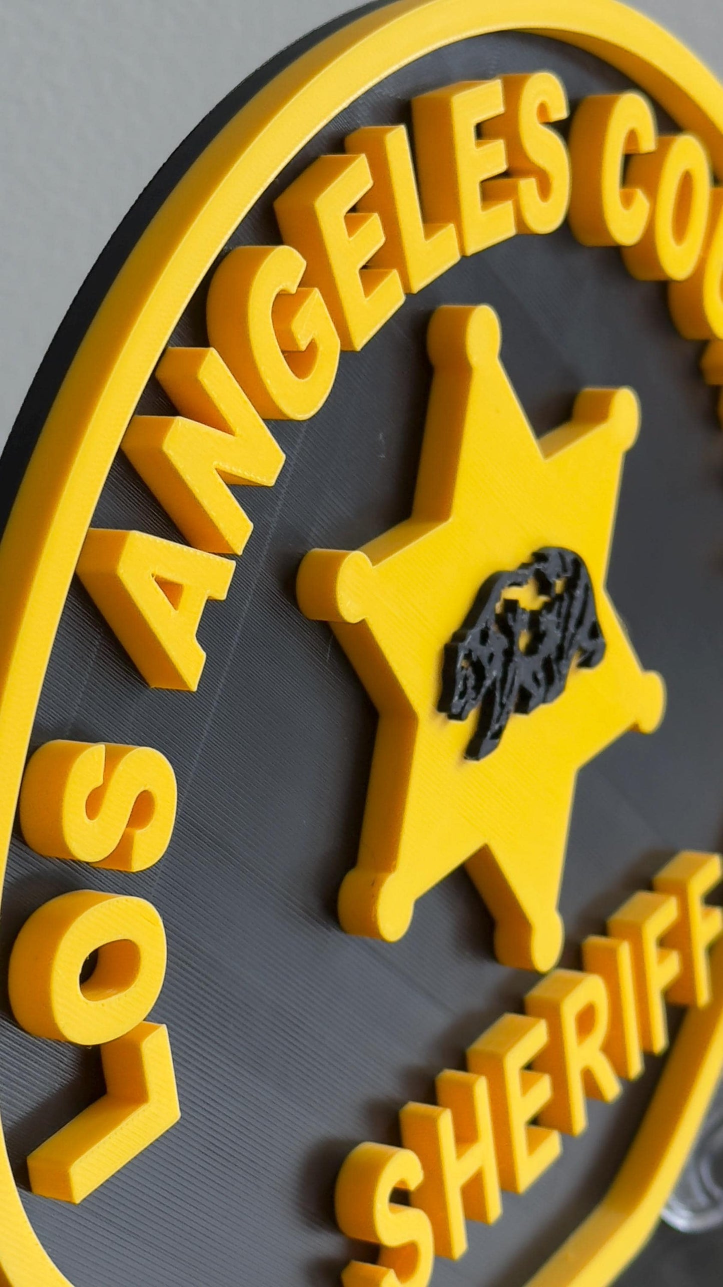Los Angeles County Sheriff 3D Embossed Plaque: First Responder Wall Art California