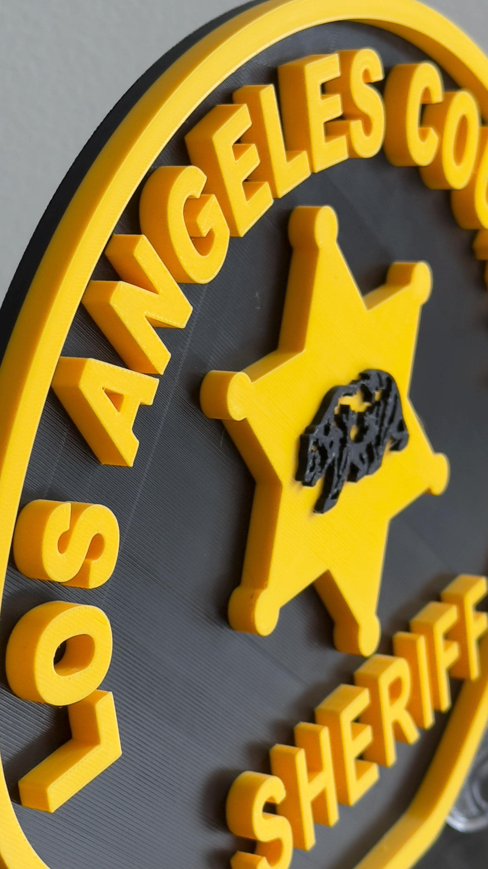 Los Angeles County Sheriff 3D Embossed Plaque: First Responder Wall Art California