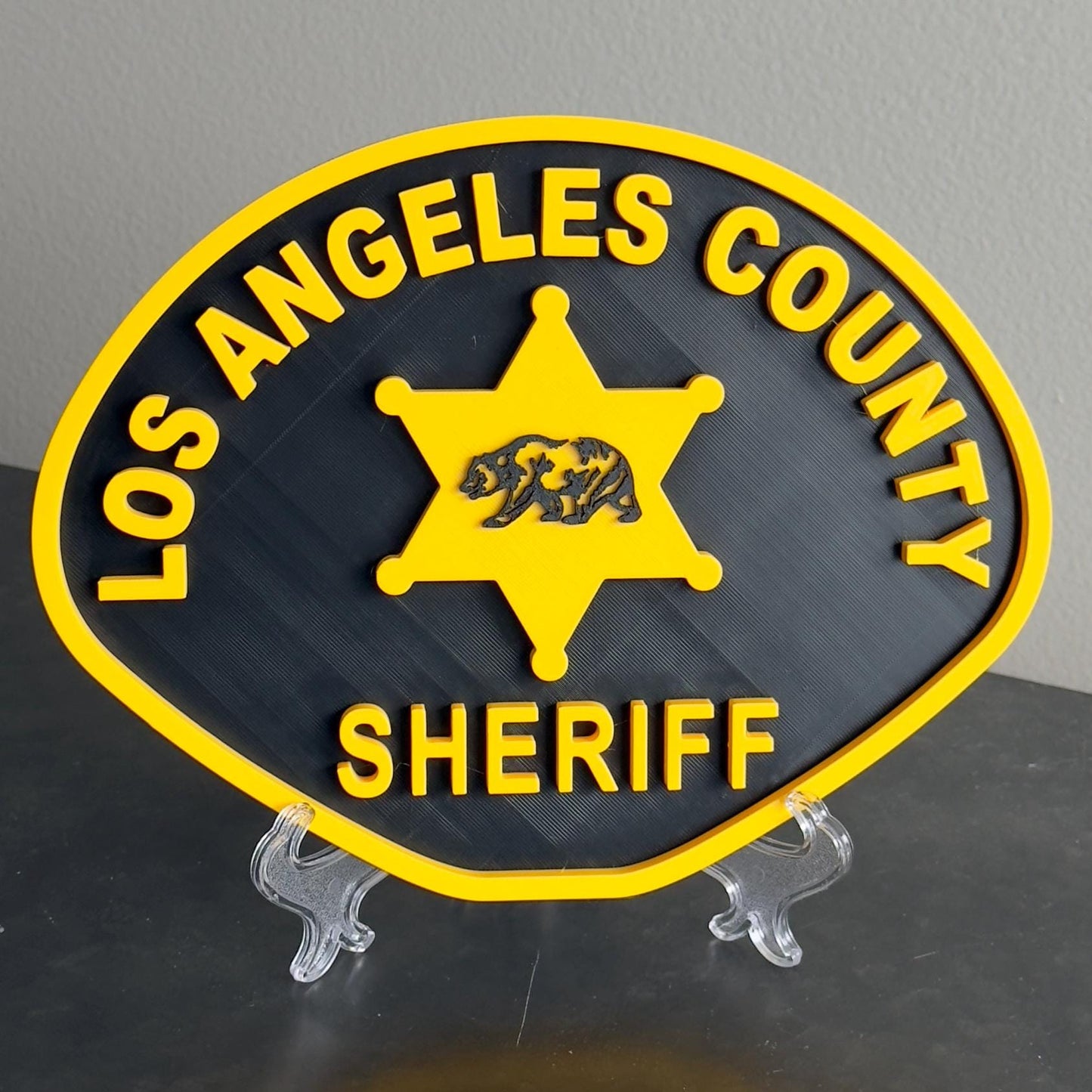Los Angeles County Sheriff 3D Embossed Plaque: First Responder Wall Art California