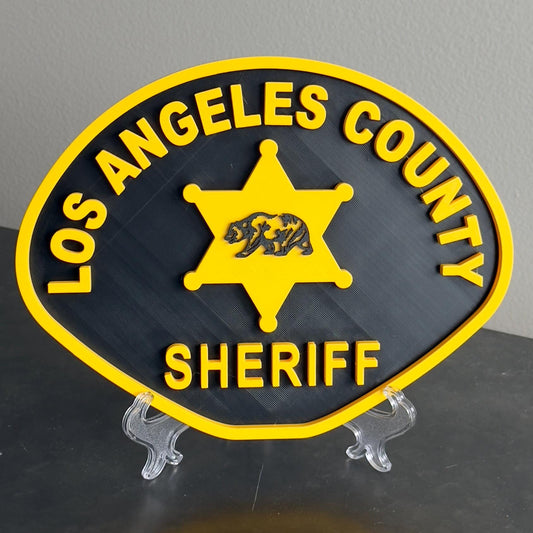Los Angeles County Sheriff 3D Embossed Plaque: First Responder Wall Art California