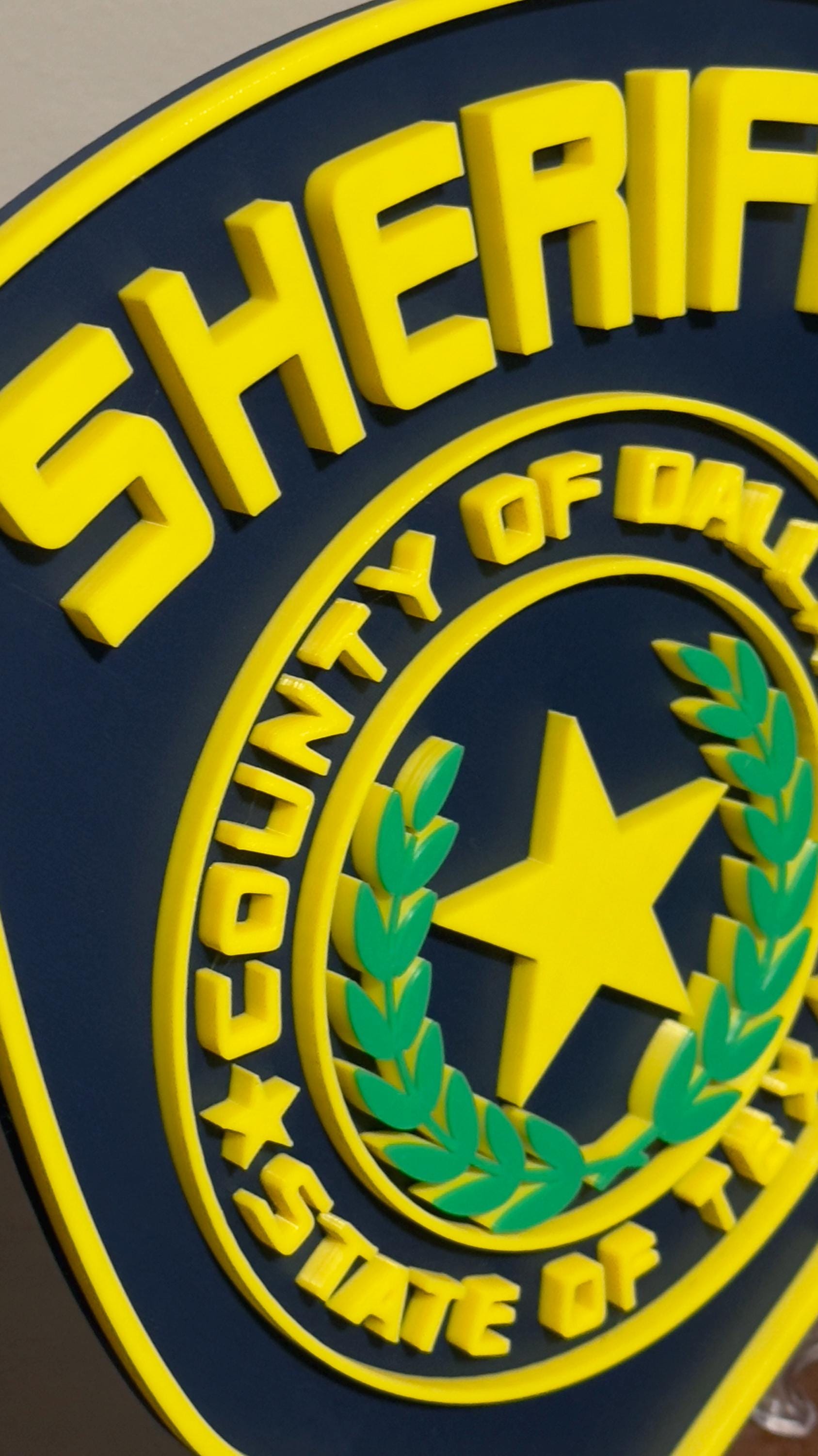 Sheriff Plaque: Dallas County Texas First Responder Tribute (9 Inch Display)