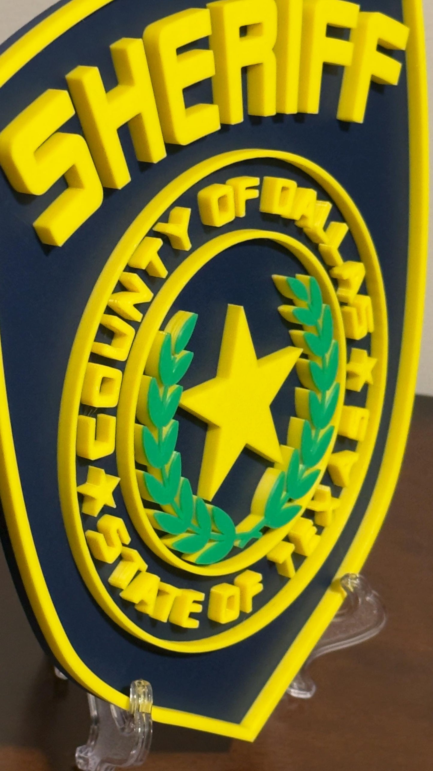 Sheriff Plaque: Dallas County Texas First Responder Tribute (9 Inch Display)