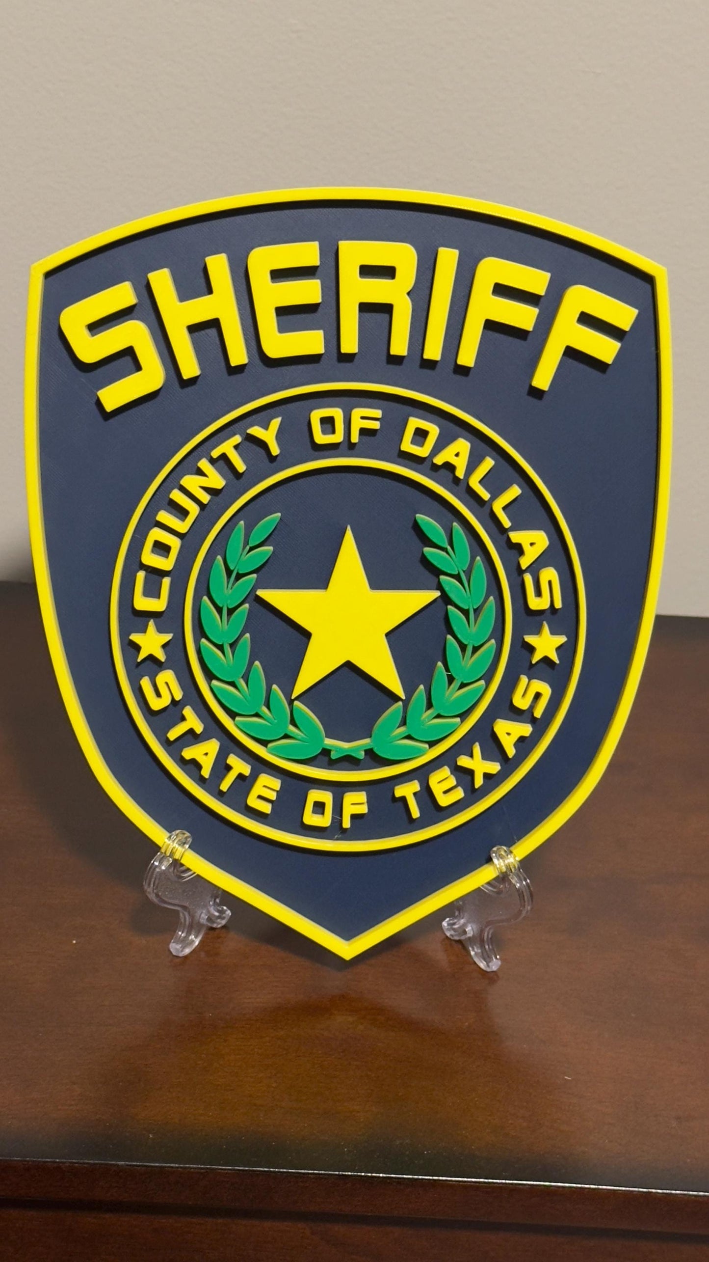 Sheriff Plaque: Dallas County Texas First Responder Tribute (9 Inch Display)