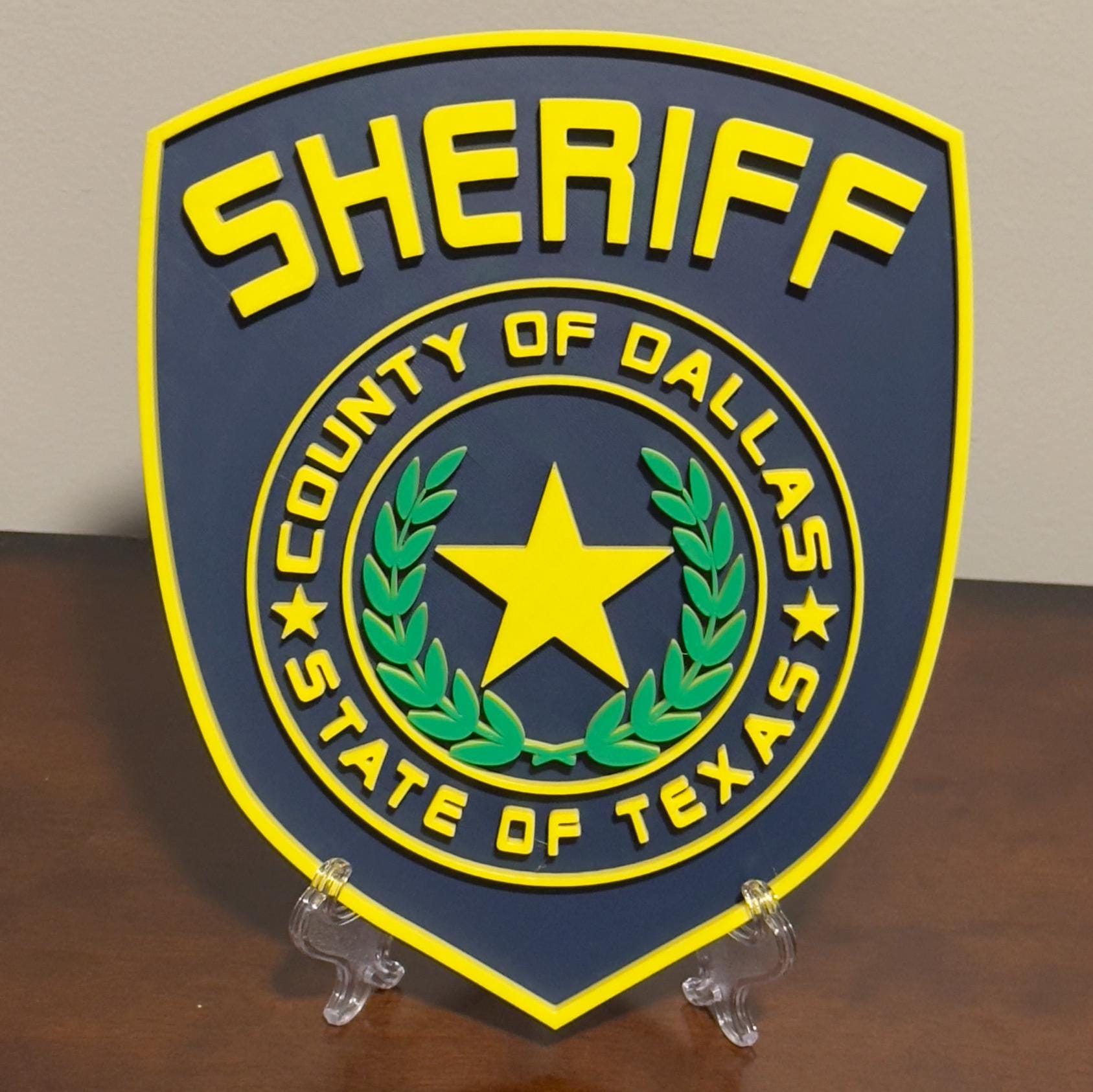 Sheriff Plaque: Dallas County Texas First Responder Tribute (9 Inch Display)