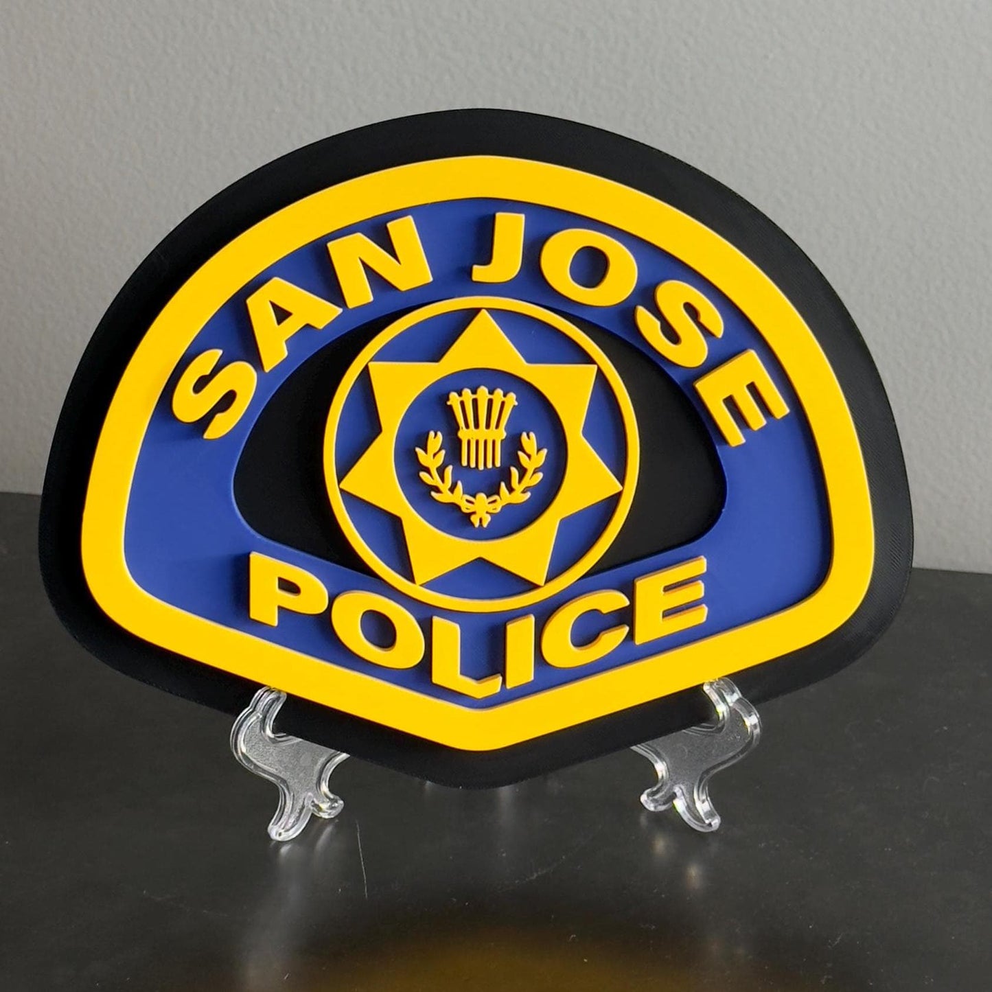 San Jose Police Department 3D Embossed Plaque: First Responder Wall Art California