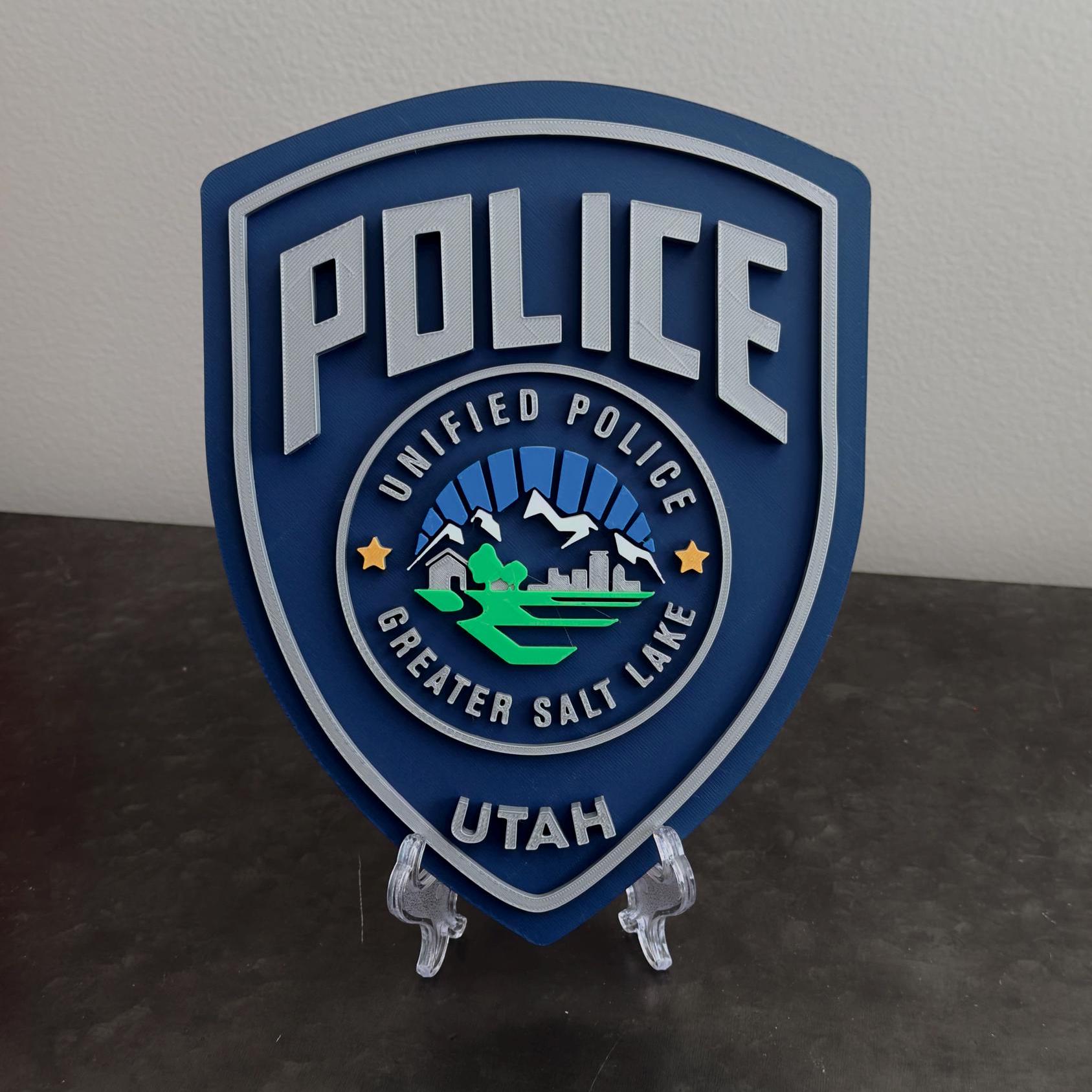 Unified Police Greater Salt Lake City Plaque: First Responder Gift Utah