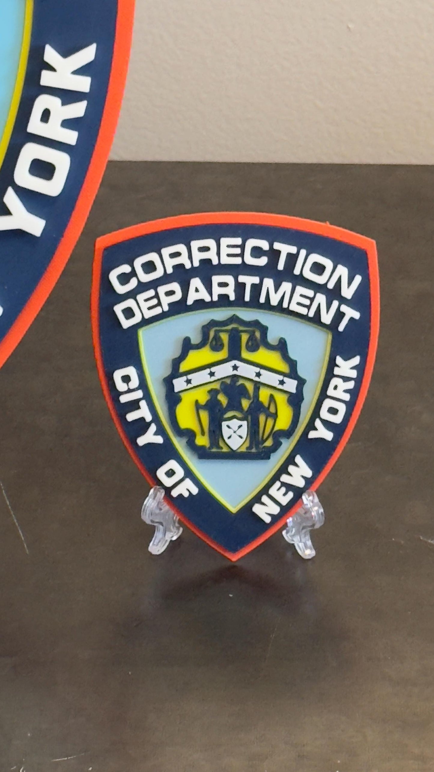 NYC Department of Corrections Plaque, 3D Embossed Tribute (Wall or Desk) New York