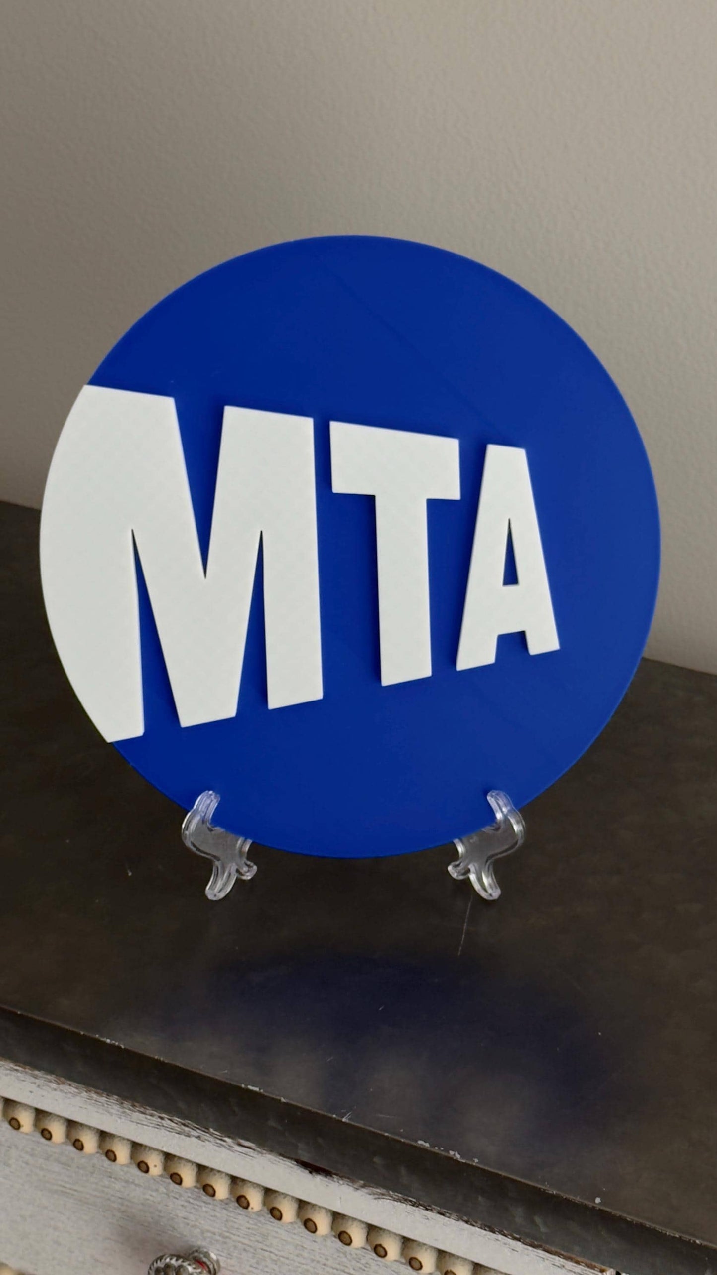NYC MTA 3D Plaque Transit Authority Wall Art Display Plaque New York