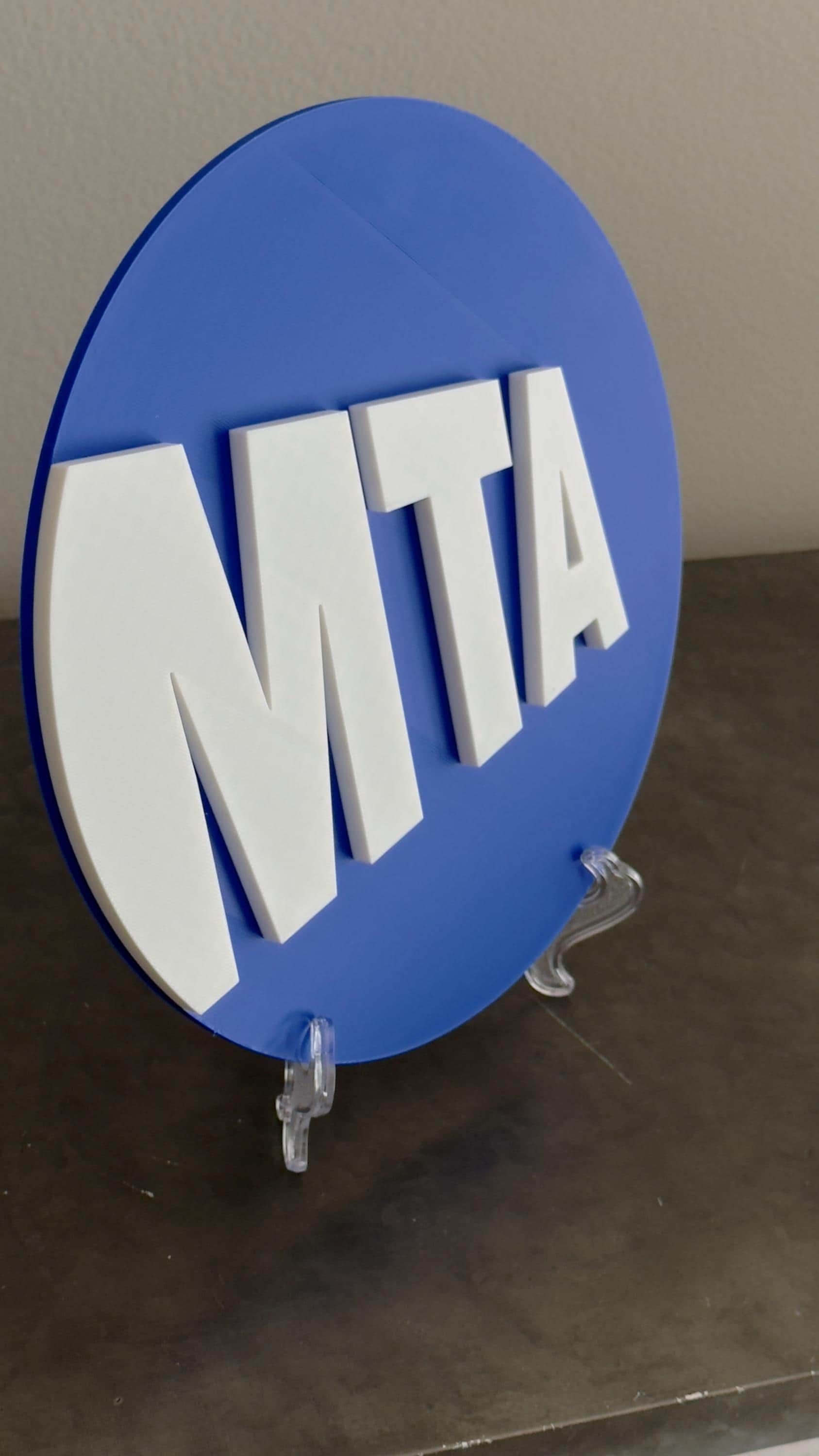 NYC MTA 3D Plaque Transit Authority Wall Art Display Plaque New York