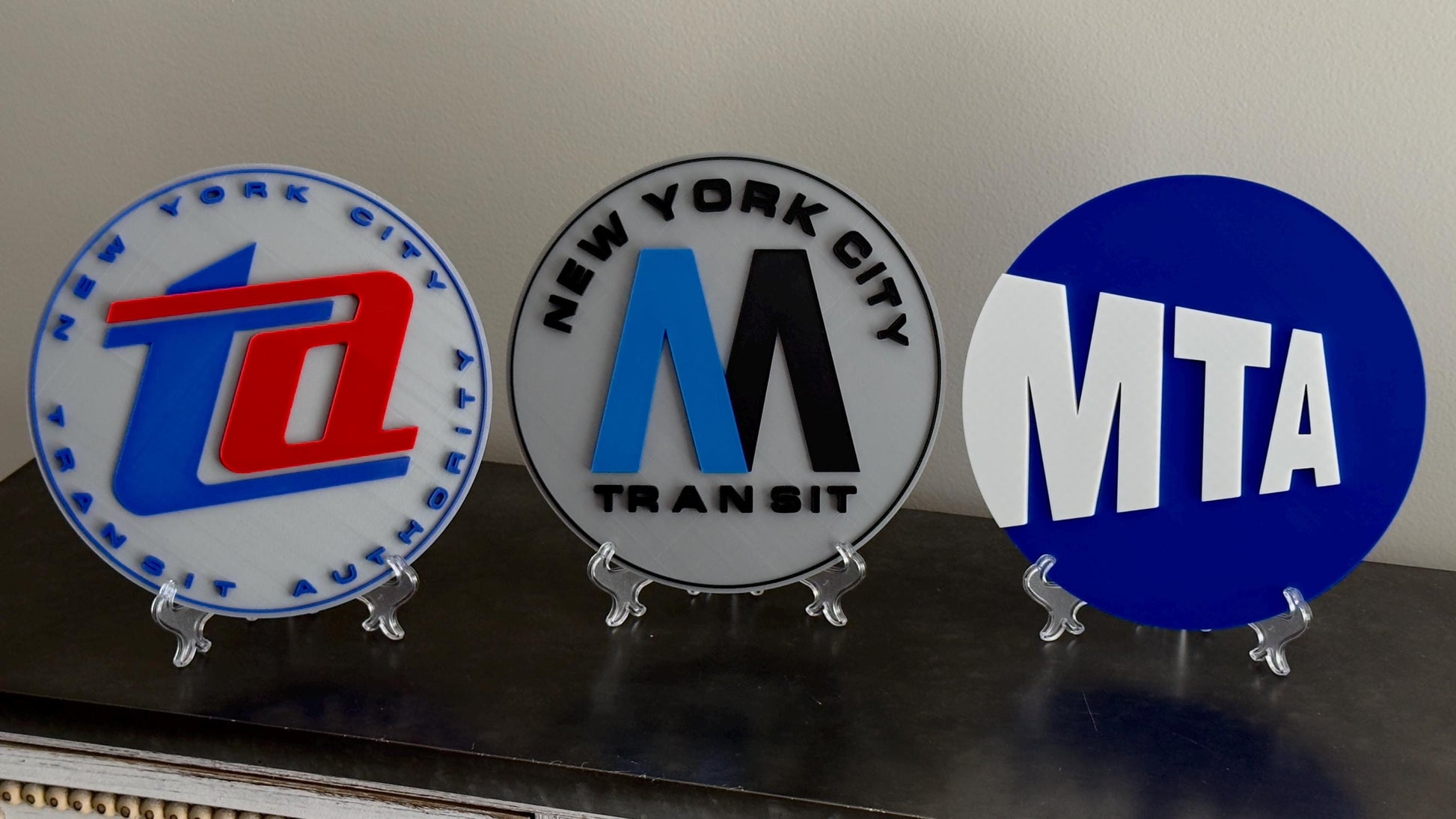 NYC MTA 3D Plaque Transit Authority Wall Art Display Plaque New York