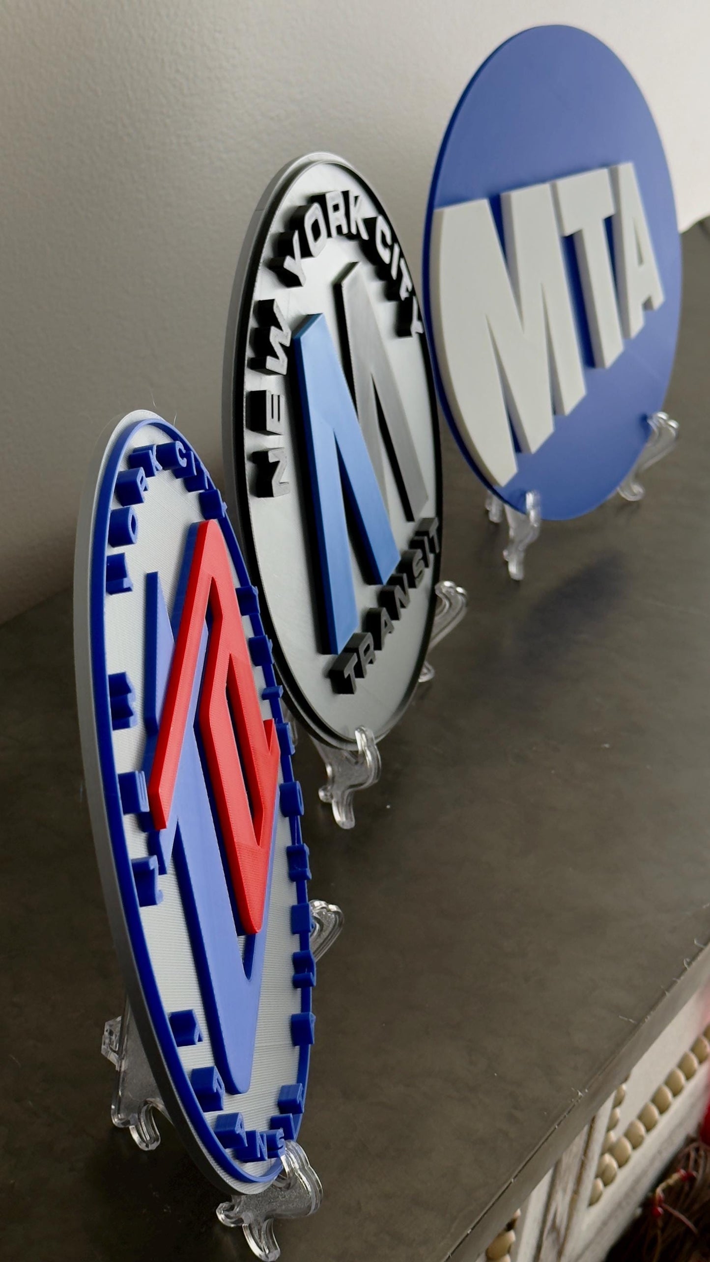NYC MTA 3D Plaque Transit Authority Wall Art Display Plaque New York