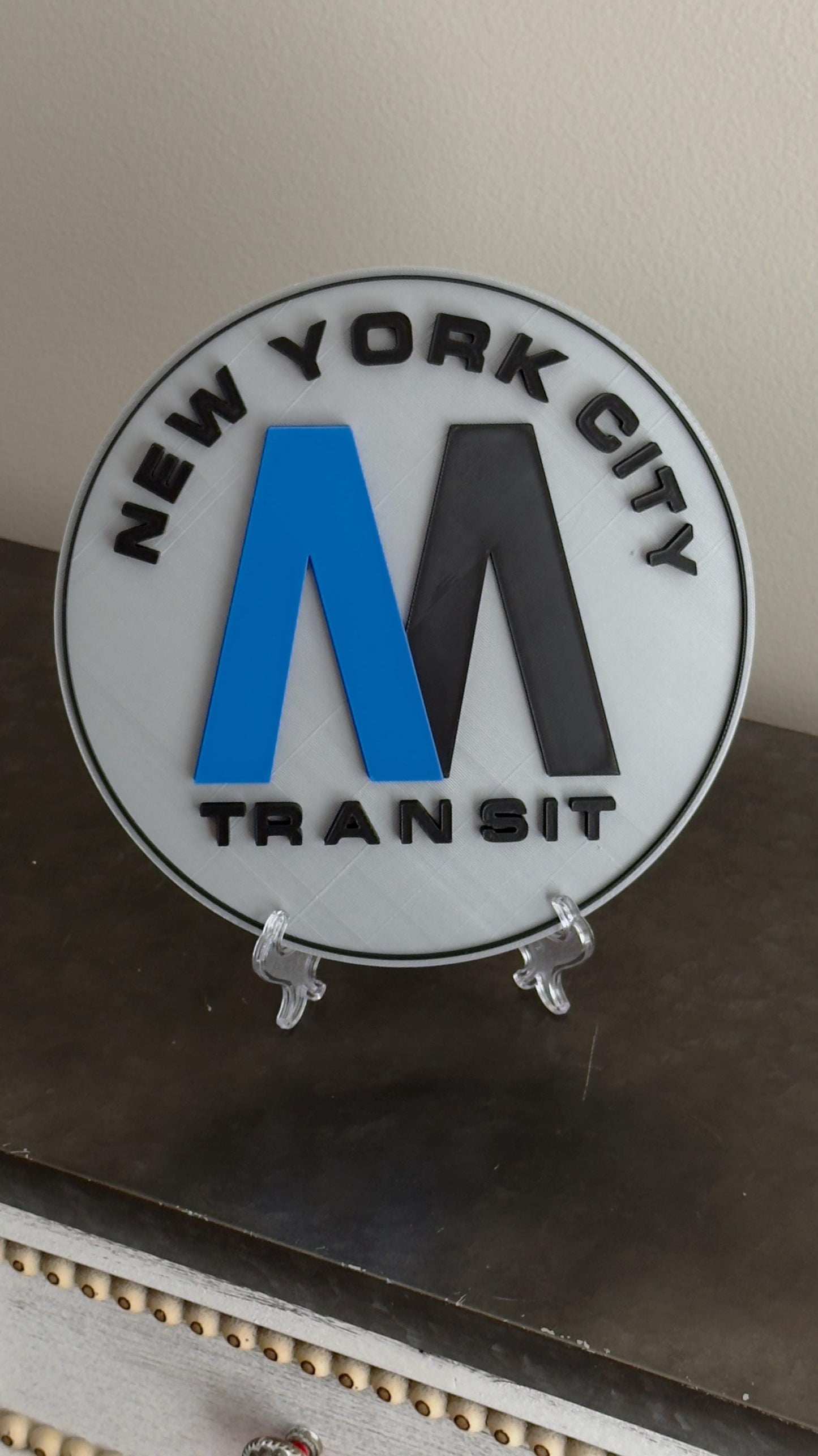 NYC MTA 3D Plaque Transit Authority Wall Art Display Plaque New York