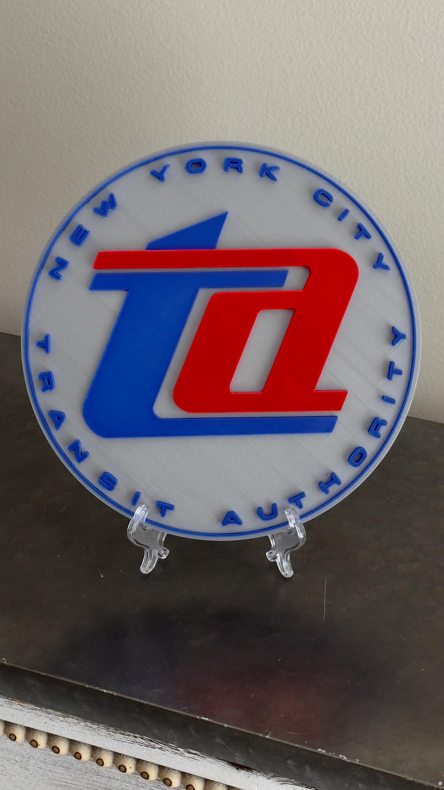 NYC MTA 3D Plaque Transit Authority Wall Art Display Plaque New York
