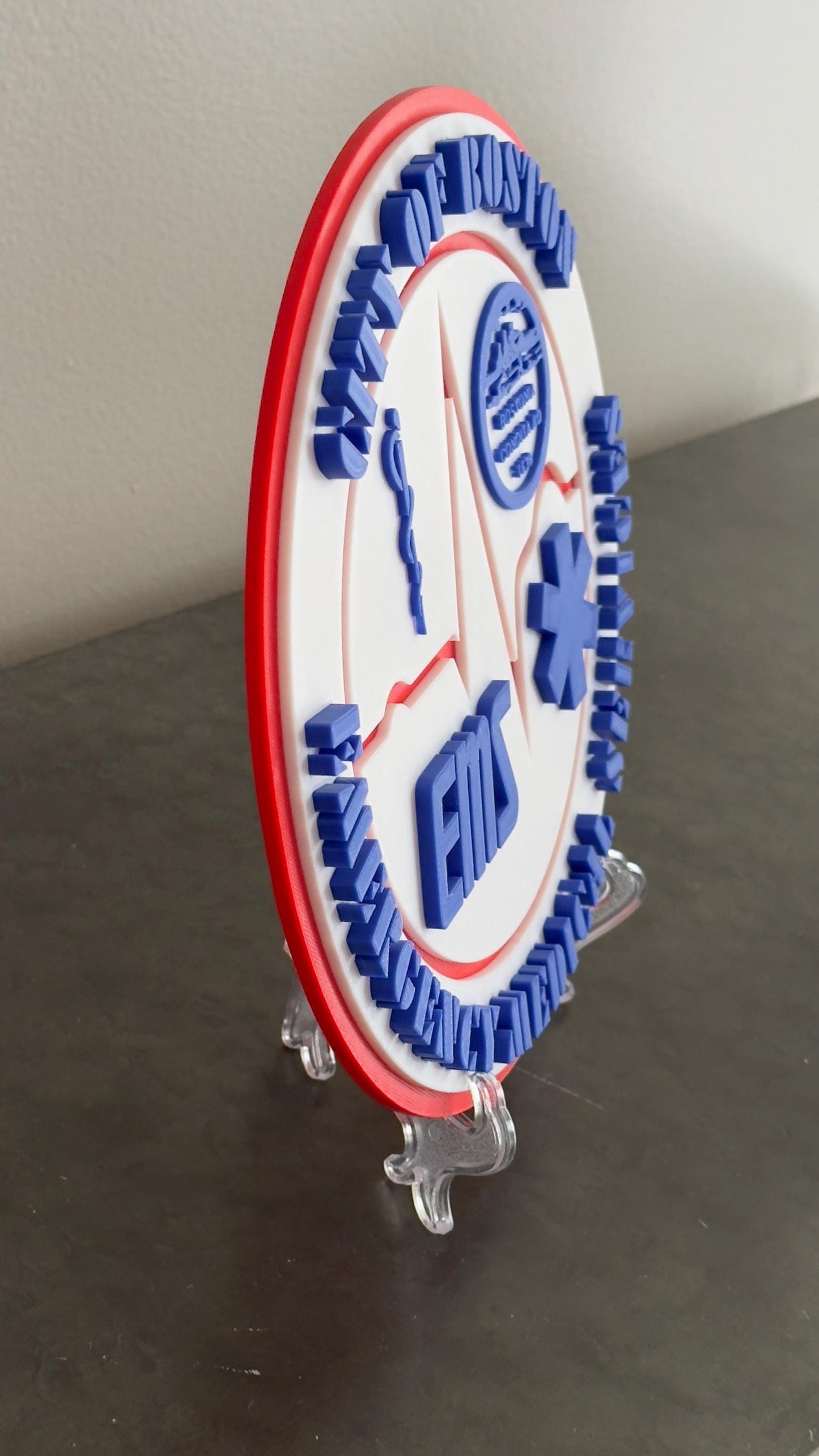 Boston EMS 3D Display Plaque: First Responder Wall Art MA Massachusetts