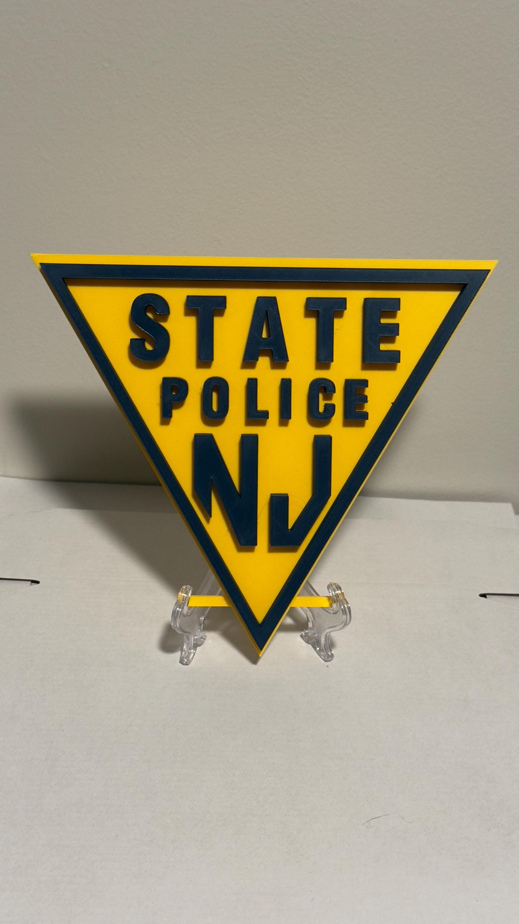 New Jersey State Police 3D Embossed Plaque: First Responder Wall Art
