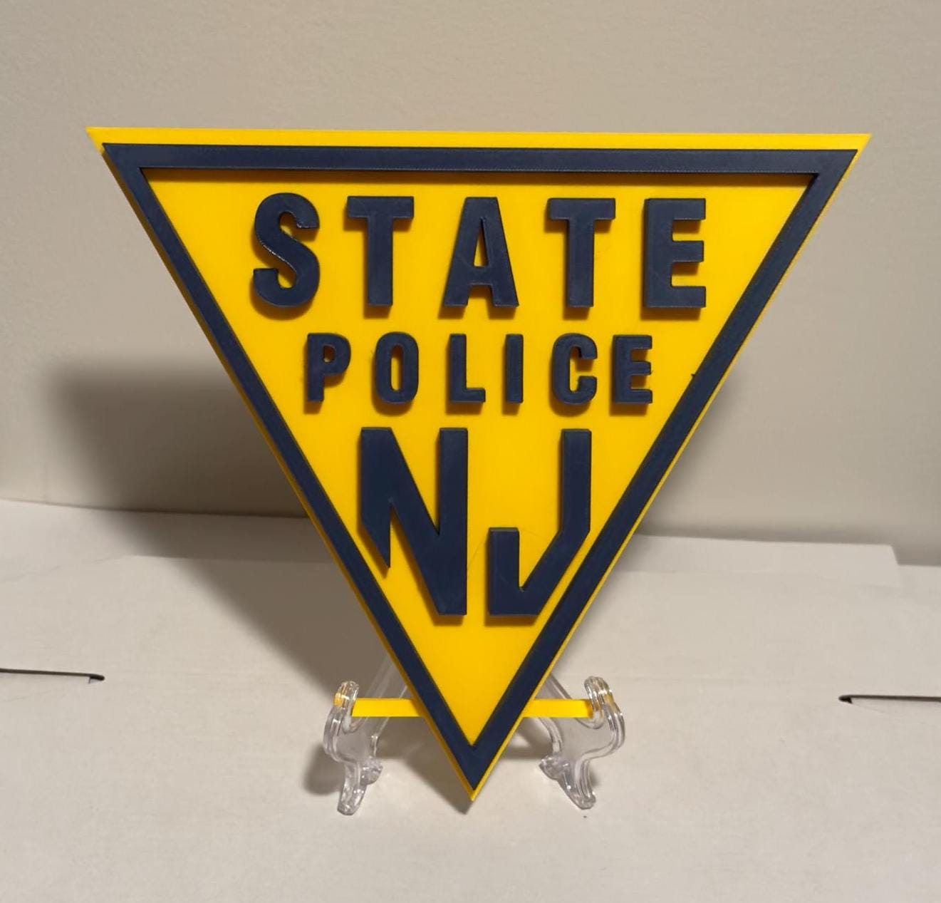 New Jersey State Police 3D Embossed Plaque: First Responder Wall Art