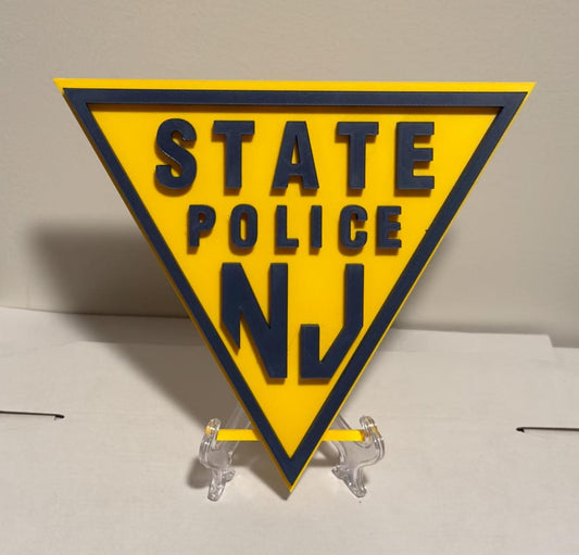 New Jersey State Police 3D Embossed Plaque: First Responder Wall Art