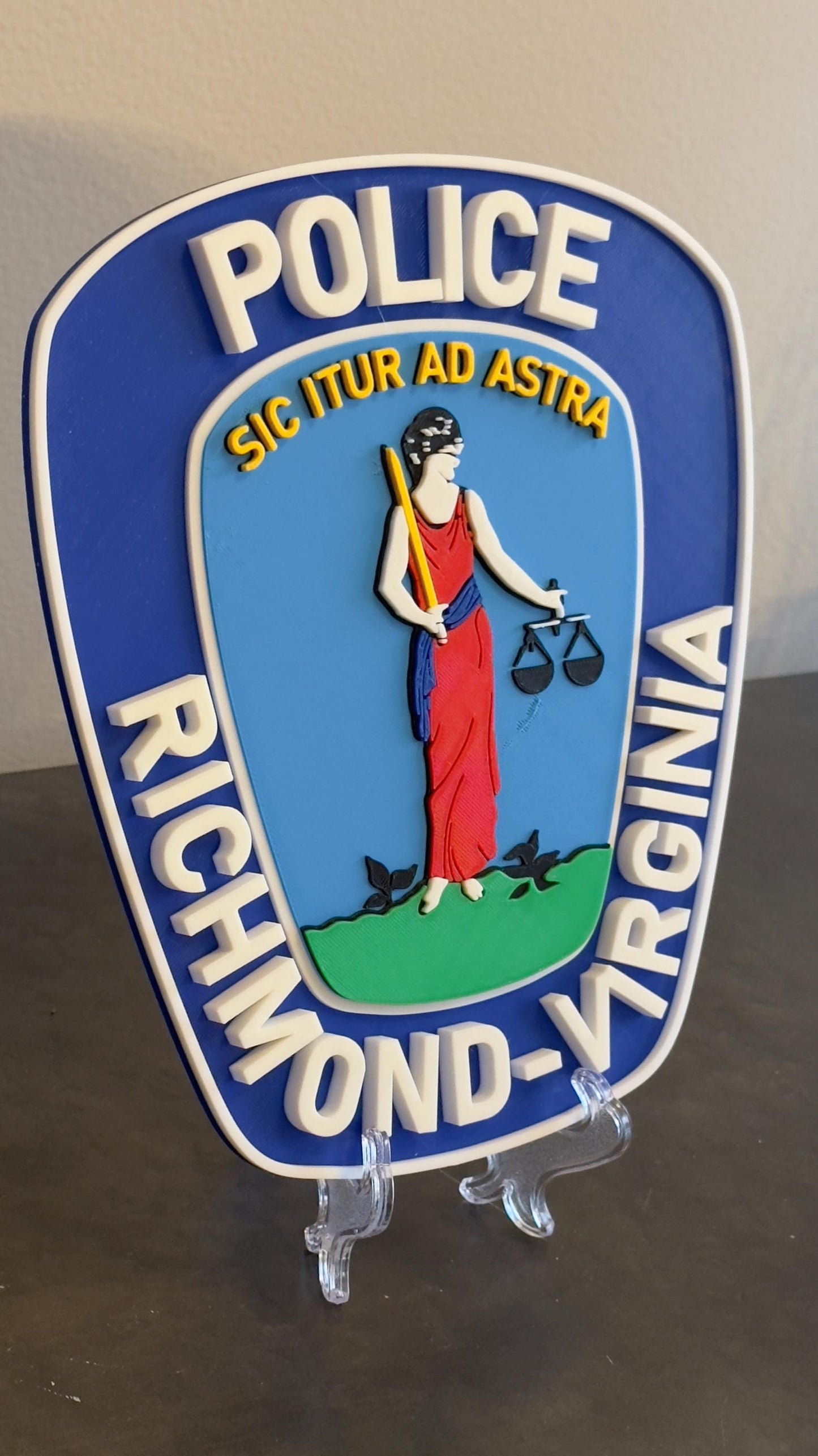 Police Department Plaque: Richmond First Responder Tribute Virginia