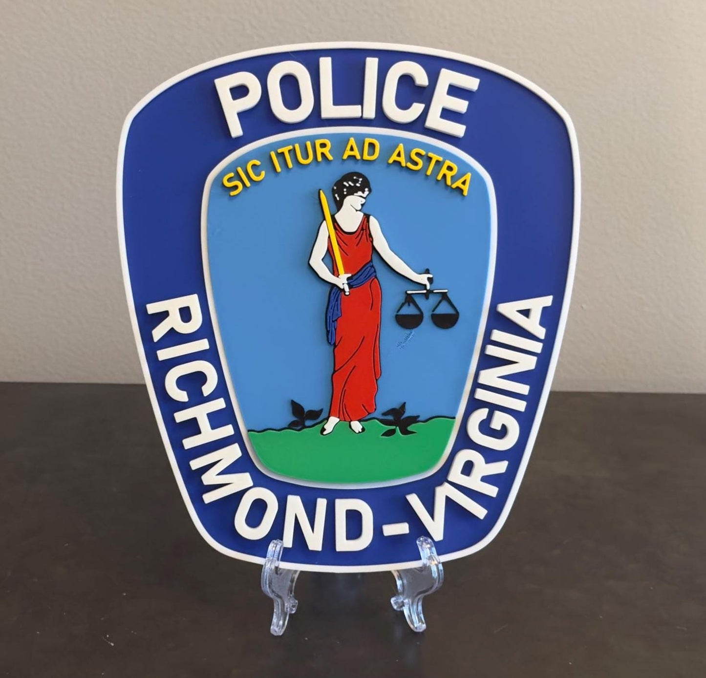 Police Department Plaque: Richmond First Responder Tribute Virginia