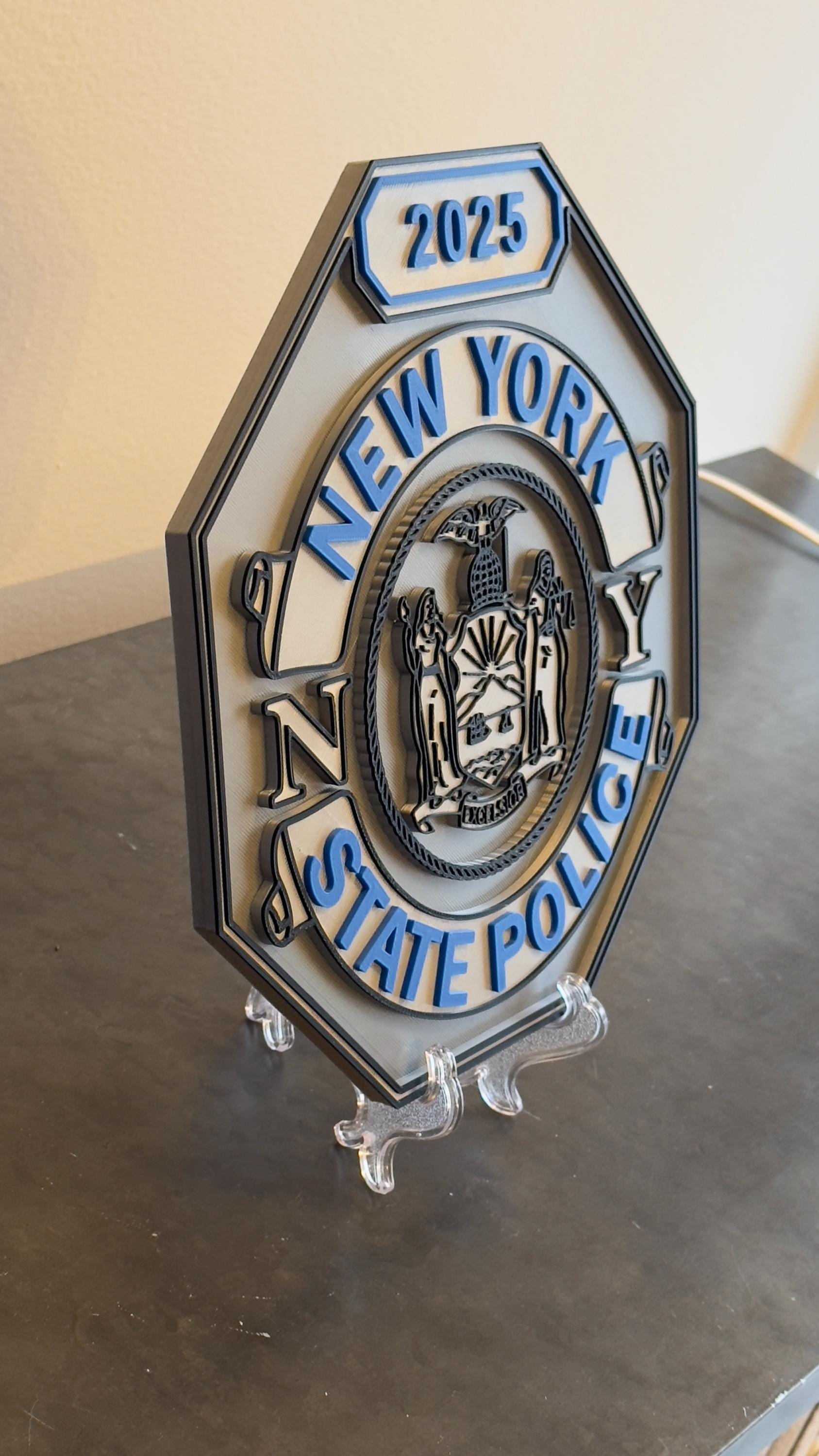 New York State Police 3D Replica Shield Plaque NY Trooper Badge