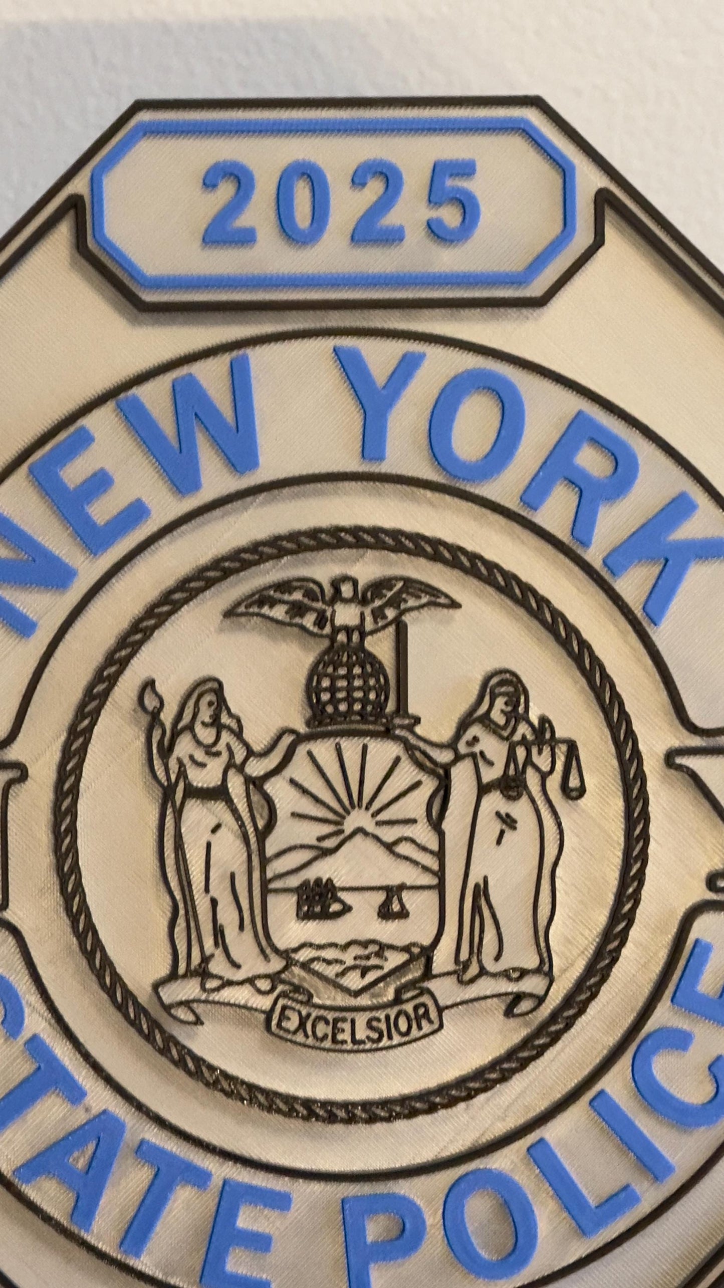 New York State Police 3D Replica Shield Plaque NY Trooper Badge