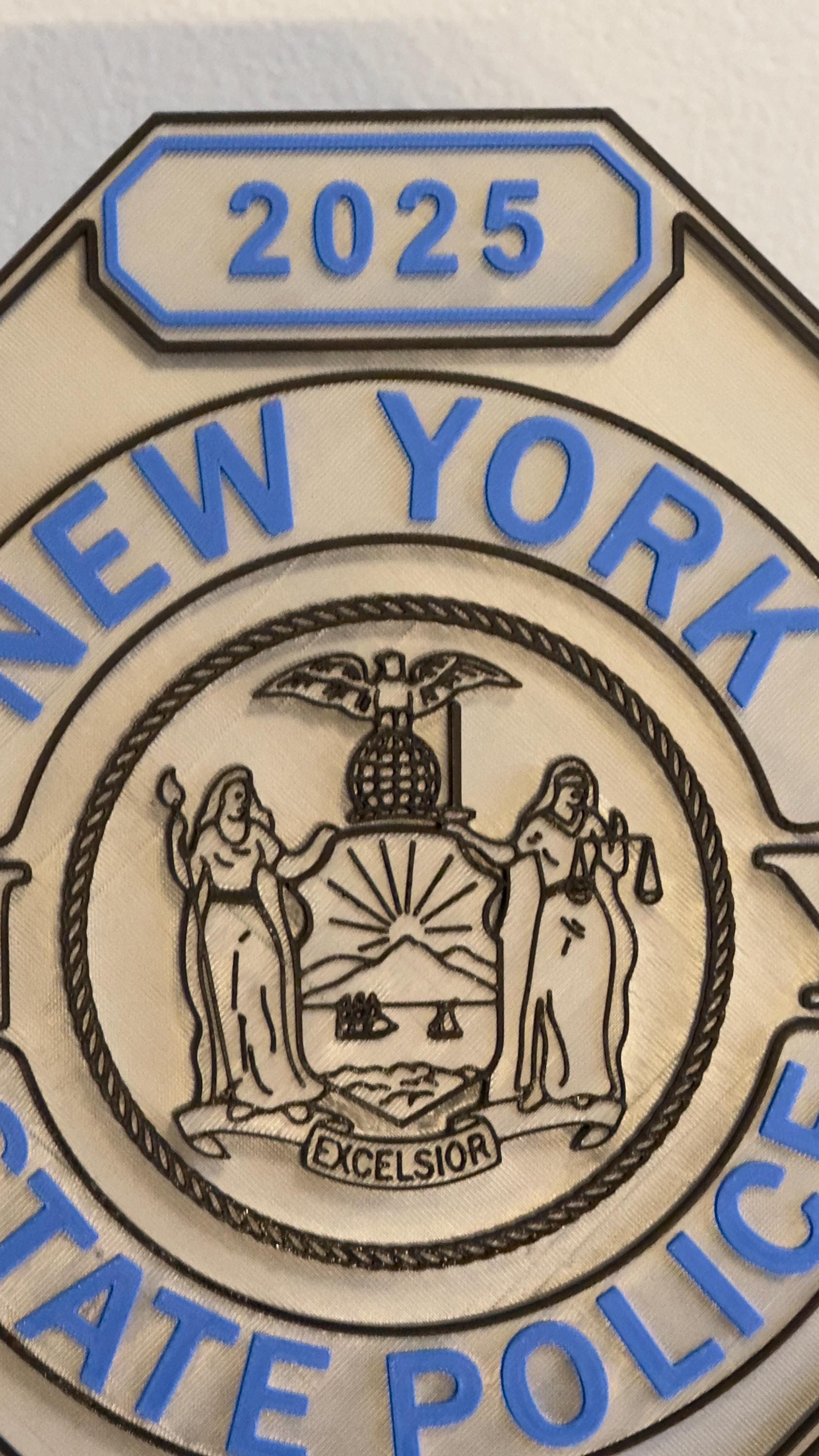 New York State Police 3D Replica Shield Plaque NY Trooper Badge