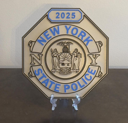 New York State Police 3D Replica Shield Plaque NY Trooper Badge