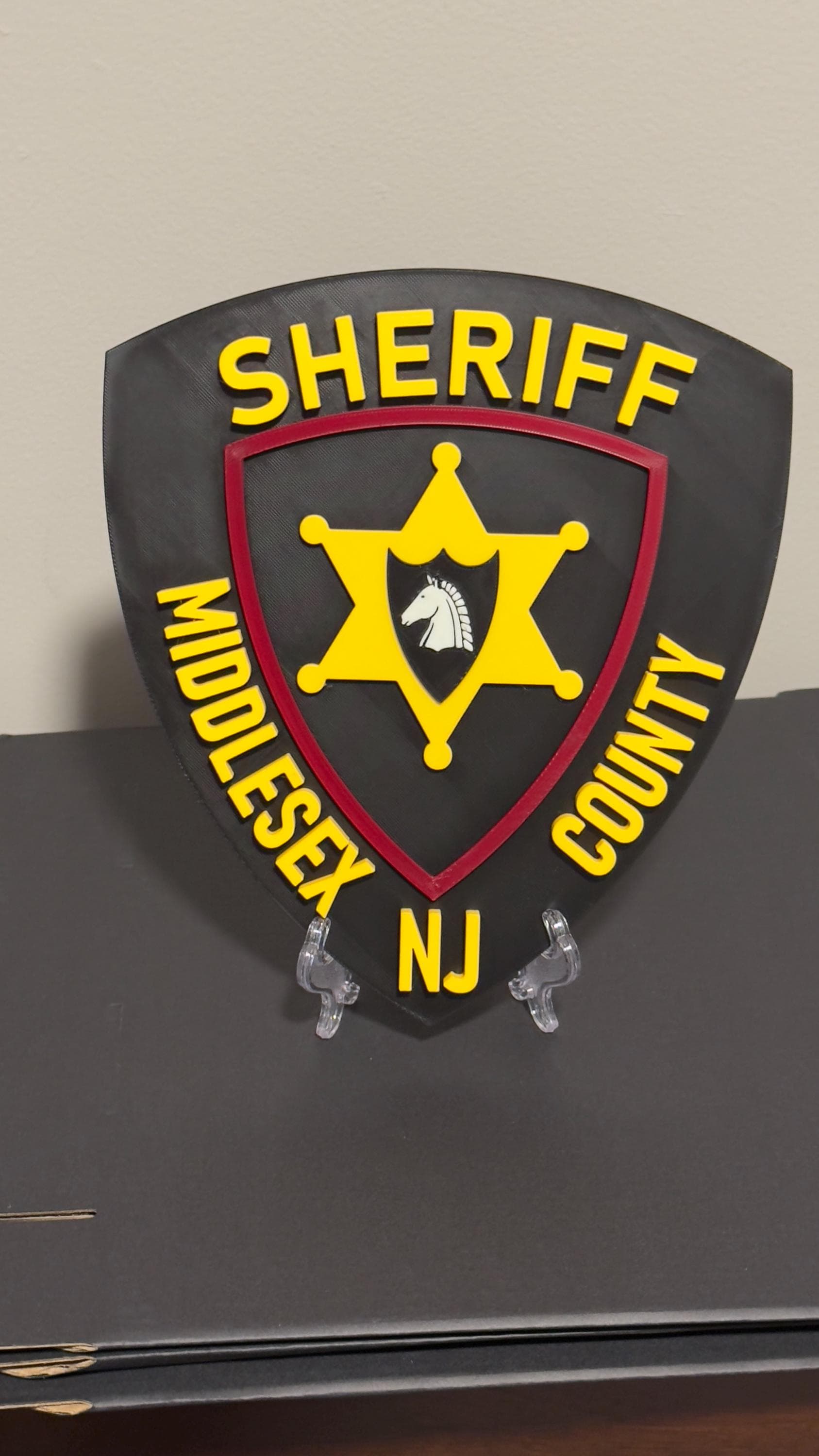 Middlesex County NJ Sheriff 3D Embossed Plaque: First Responder Wall Art New Jersey