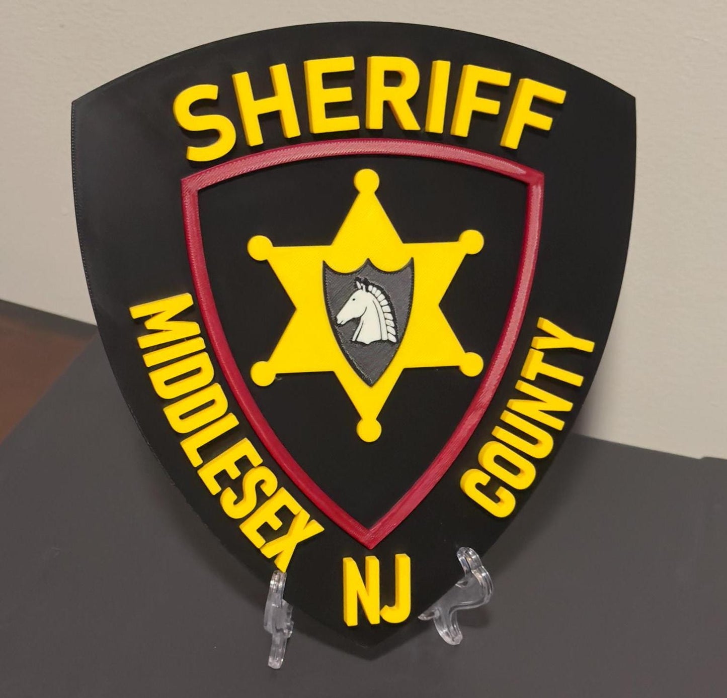 Middlesex County NJ Sheriff 3D Embossed Plaque: First Responder Wall Art New Jersey