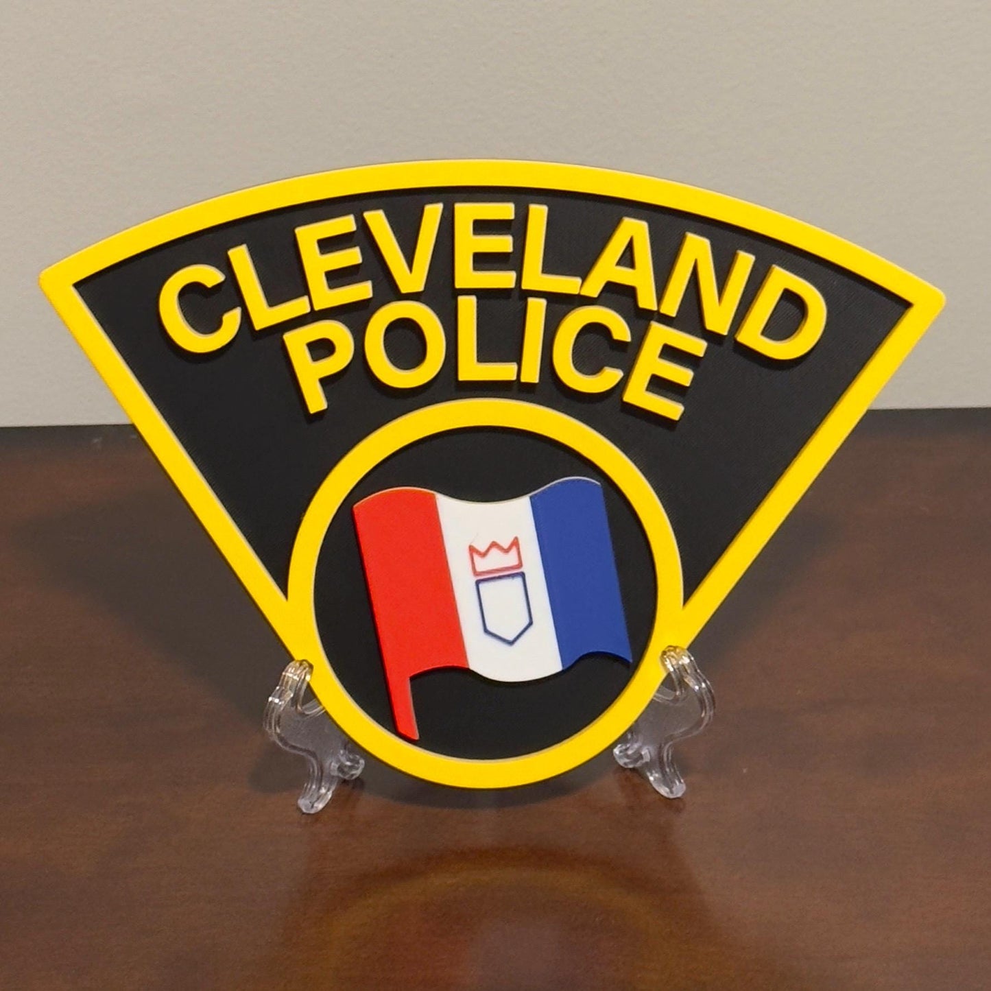 Cleveland Ohio Police Department 3D Plaque: First Responder Wall Art