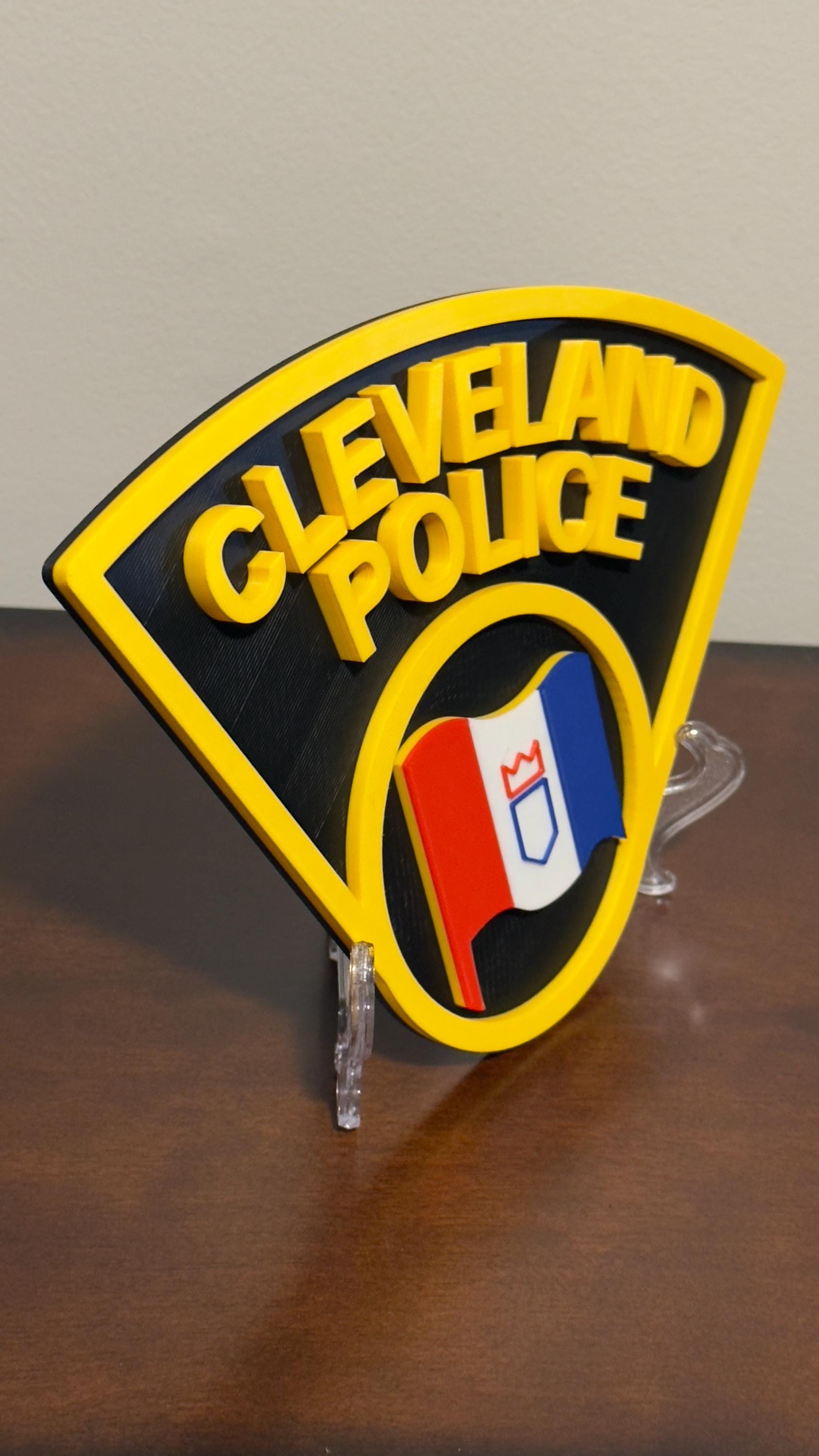 Cleveland Ohio Police Department 3D Plaque: First Responder Wall Art