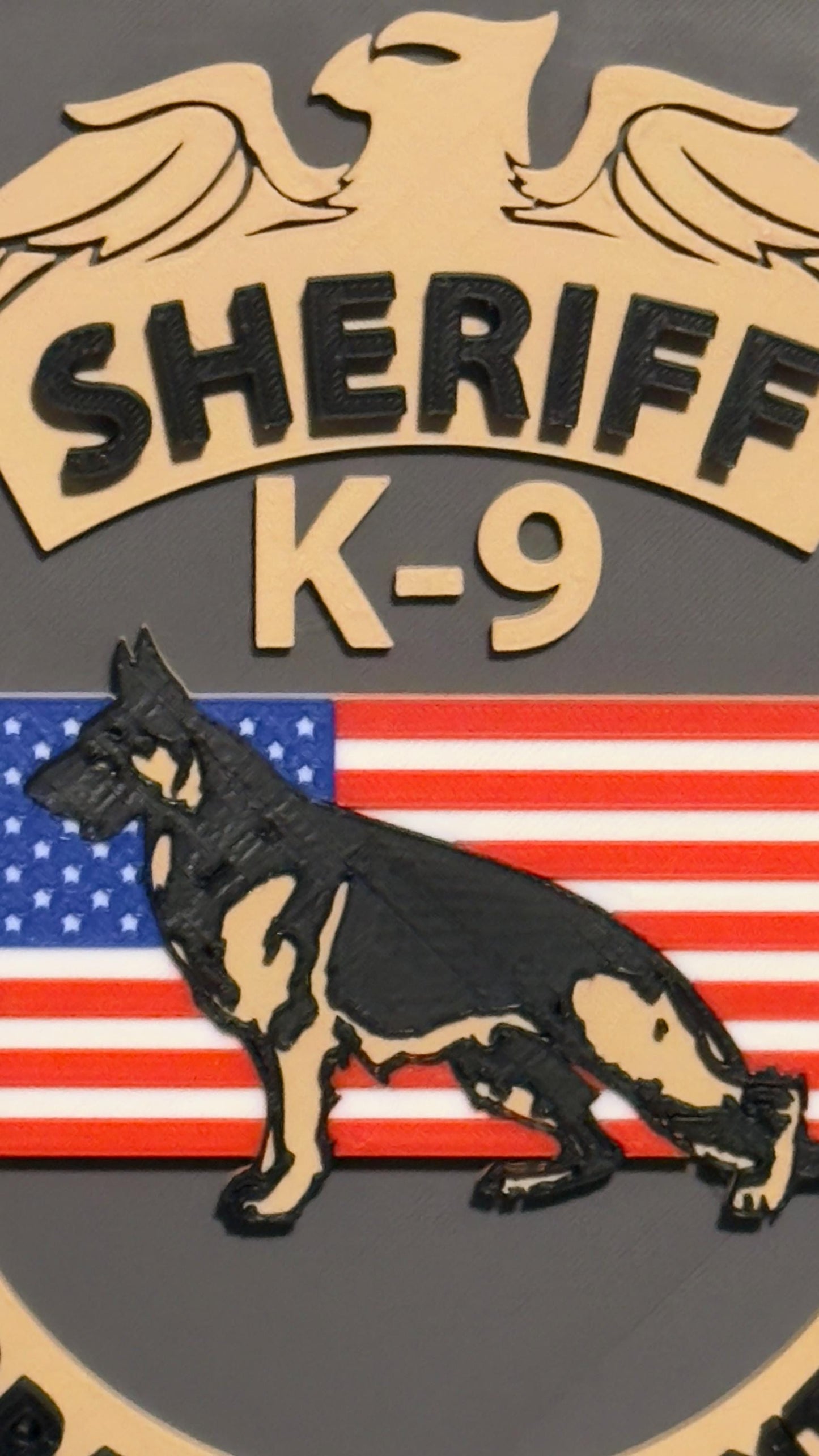 Orange County Sheriff K9 Plaque: 3D Embossed First Responder Wall Art Florida