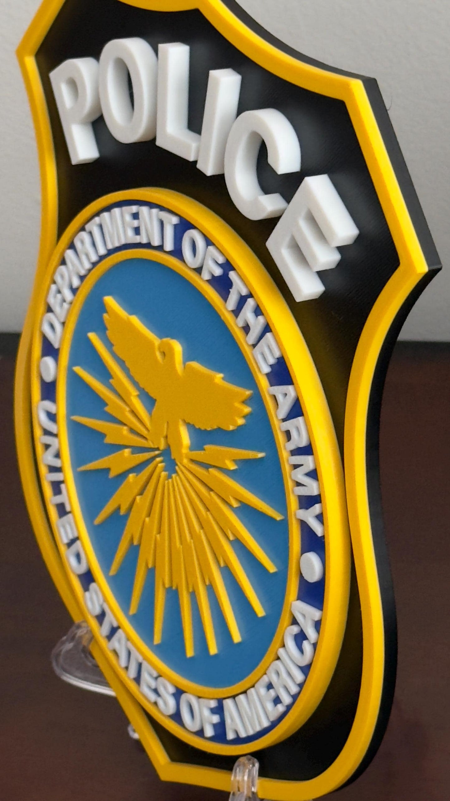 US Army Police 3D Plaque: Military Wall Art Police Gift Government
