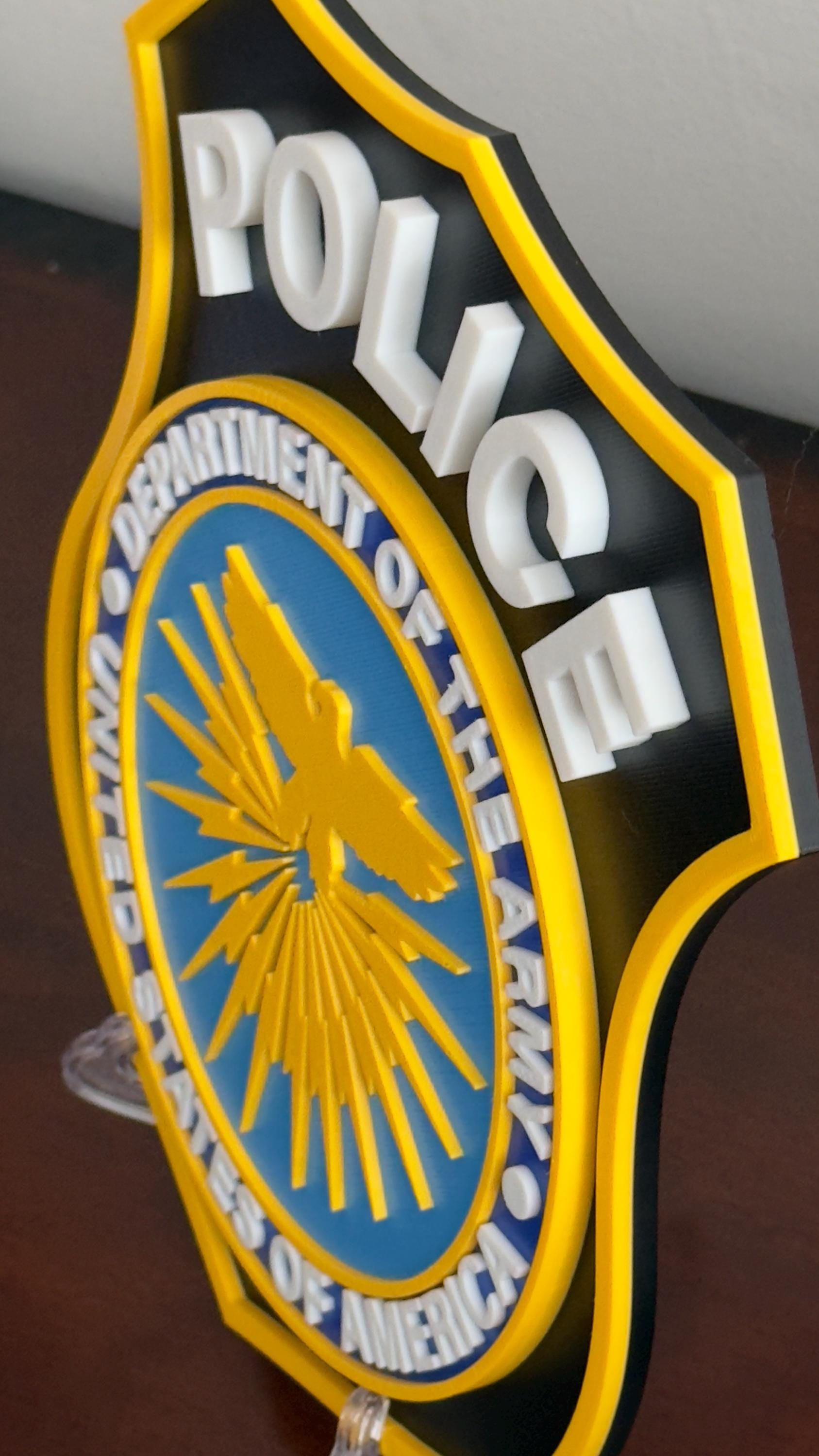 US Army Police 3D Plaque: Military Wall Art Police Gift Government