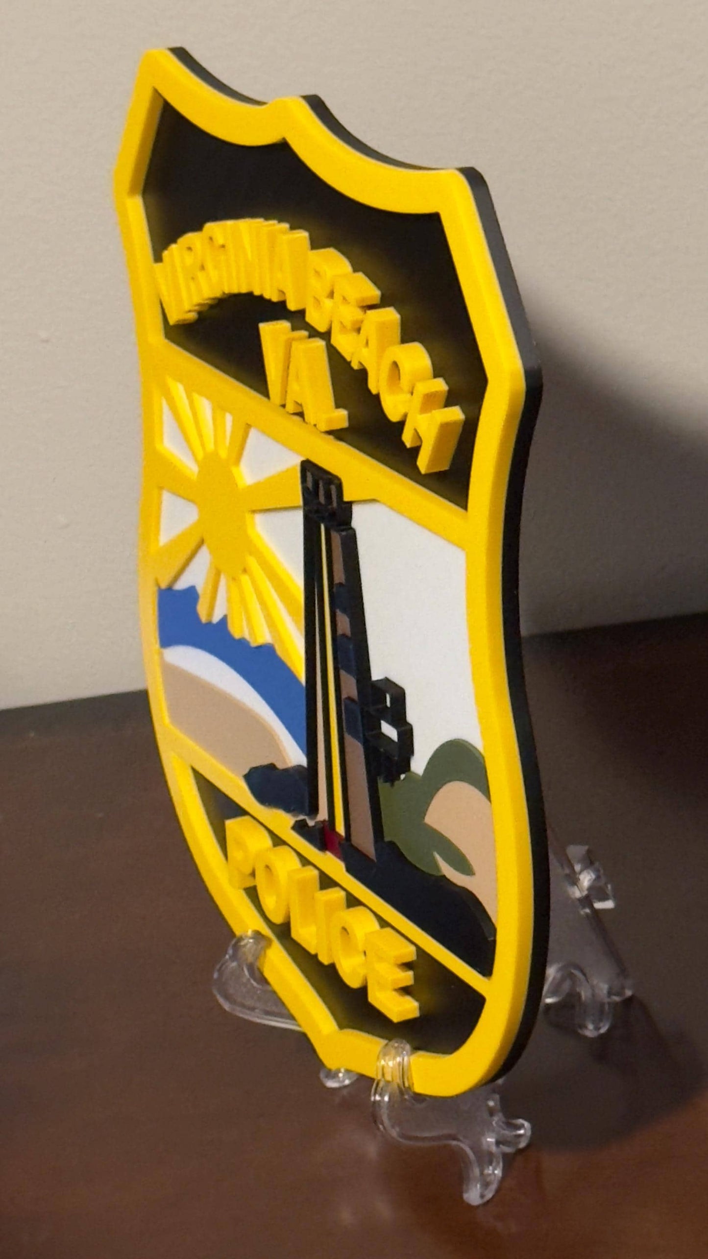 Virginia Beach Police Department 3D Embossed Display Plaque