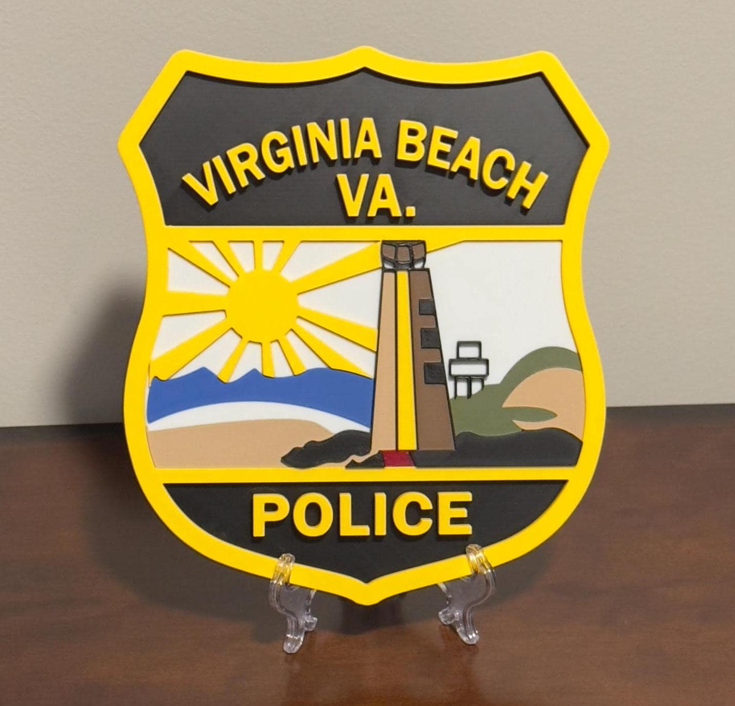 Virginia Beach Police Department 3D Embossed Display Plaque