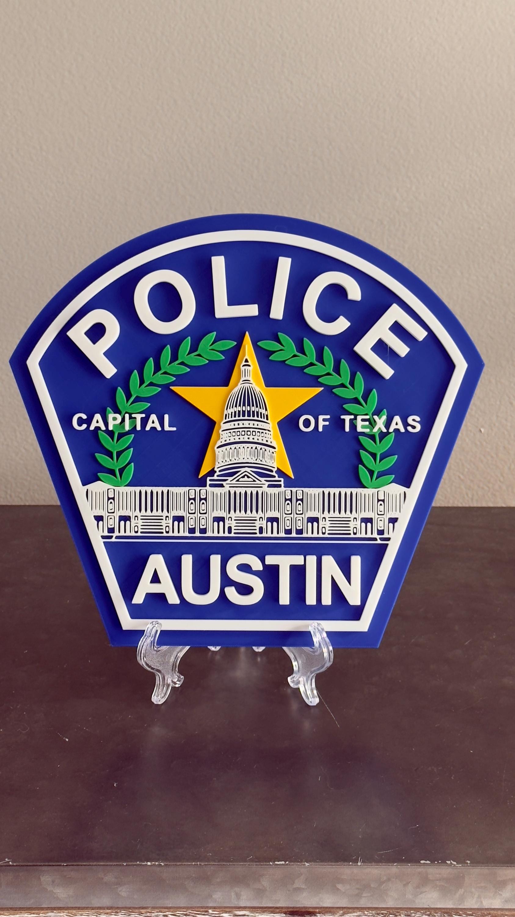 Austin Police Department 3D Embossed Plaque - First Responder Wall Art Police Gift