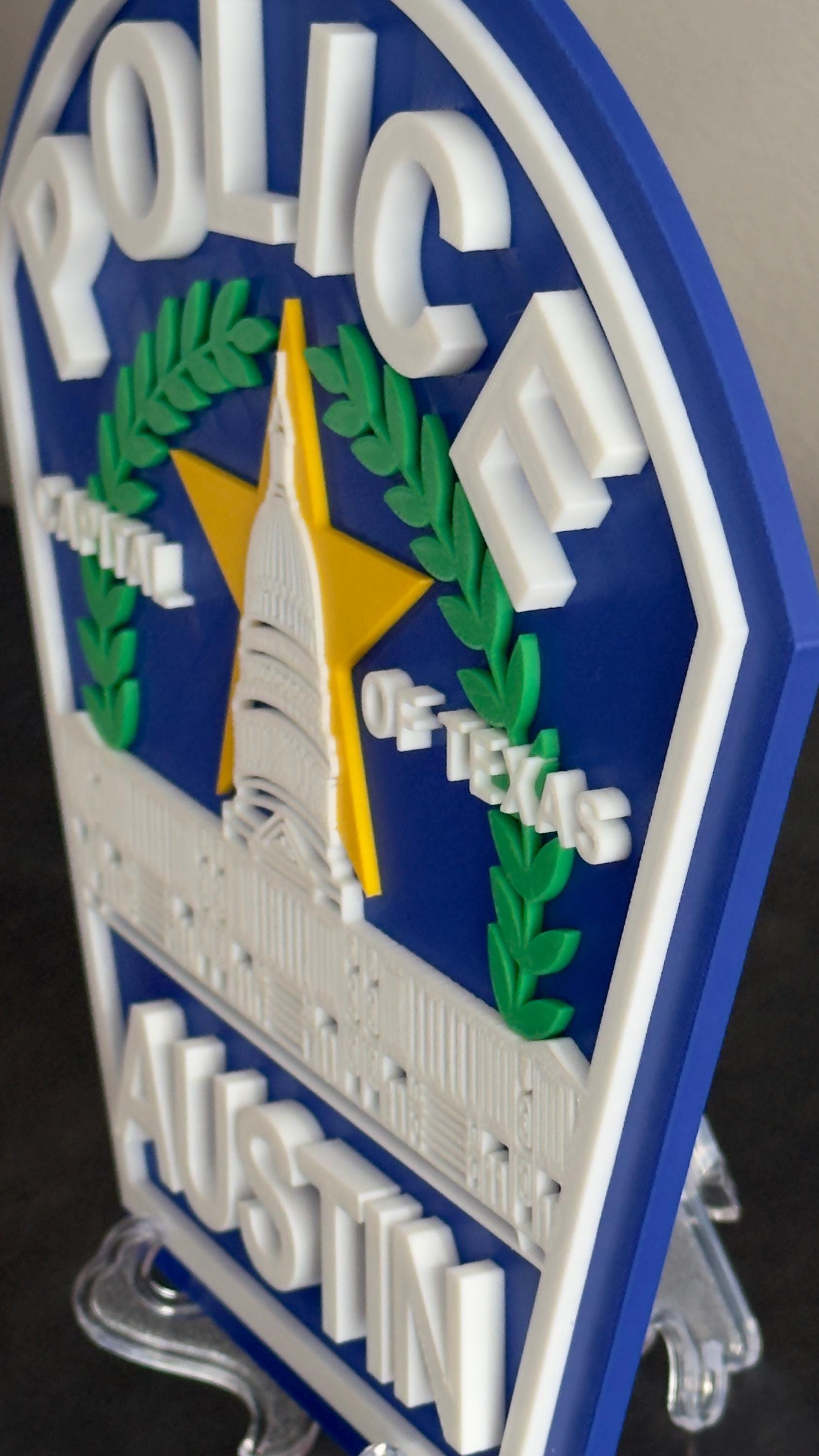 Austin Police Department 3D Embossed Plaque - First Responder Wall Art Police Gift