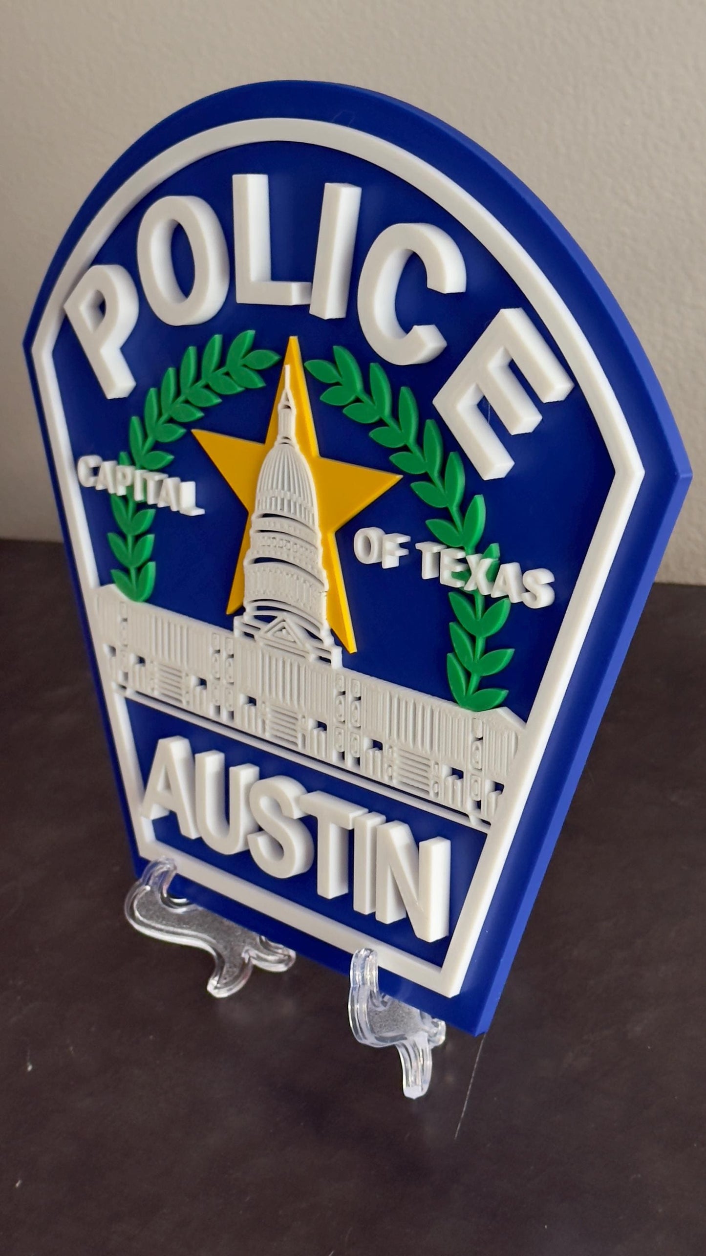 Austin Police Department 3D Embossed Plaque - First Responder Wall Art Police Gift