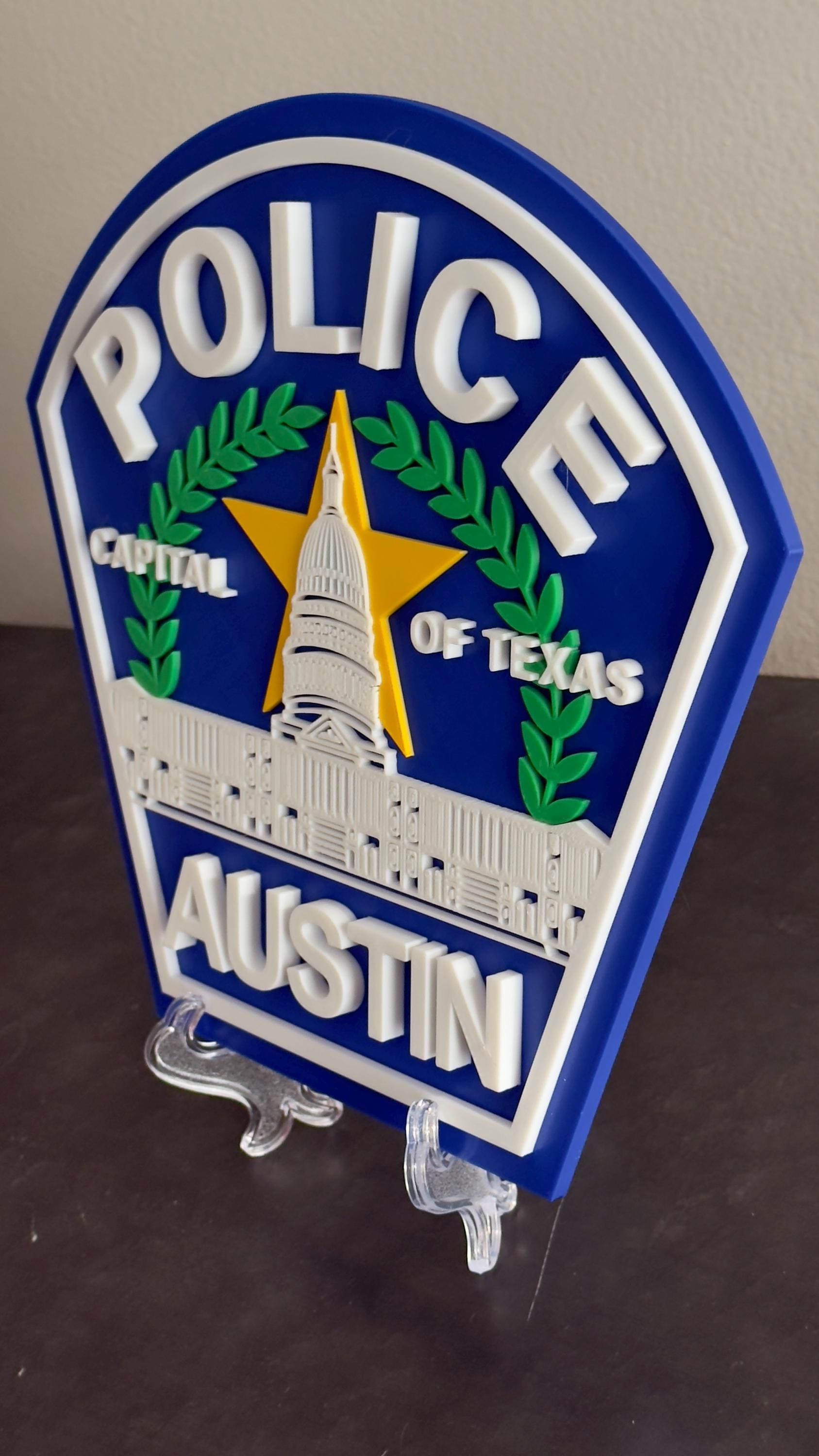 Austin Police Department 3D Embossed Plaque - First Responder Wall Art Police Gift