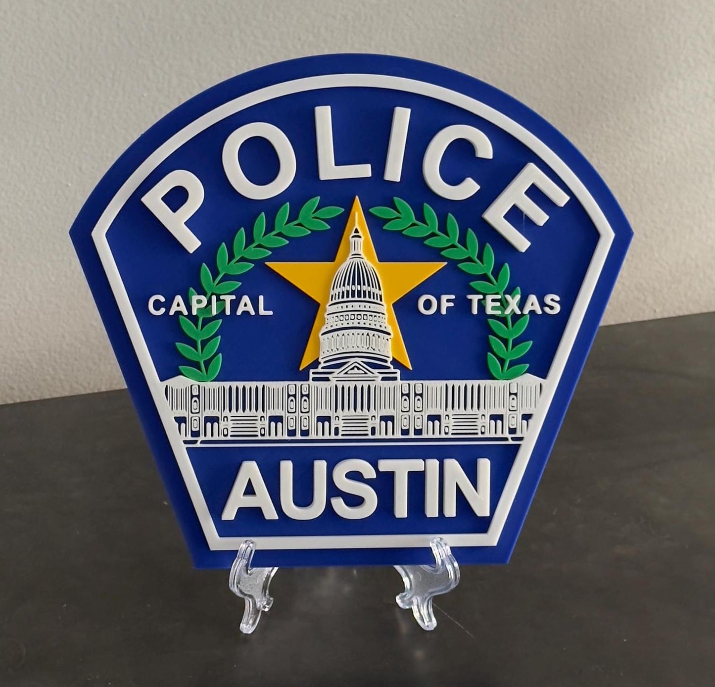 Austin Police Department 3D Embossed Plaque - First Responder Wall Art Police Gift