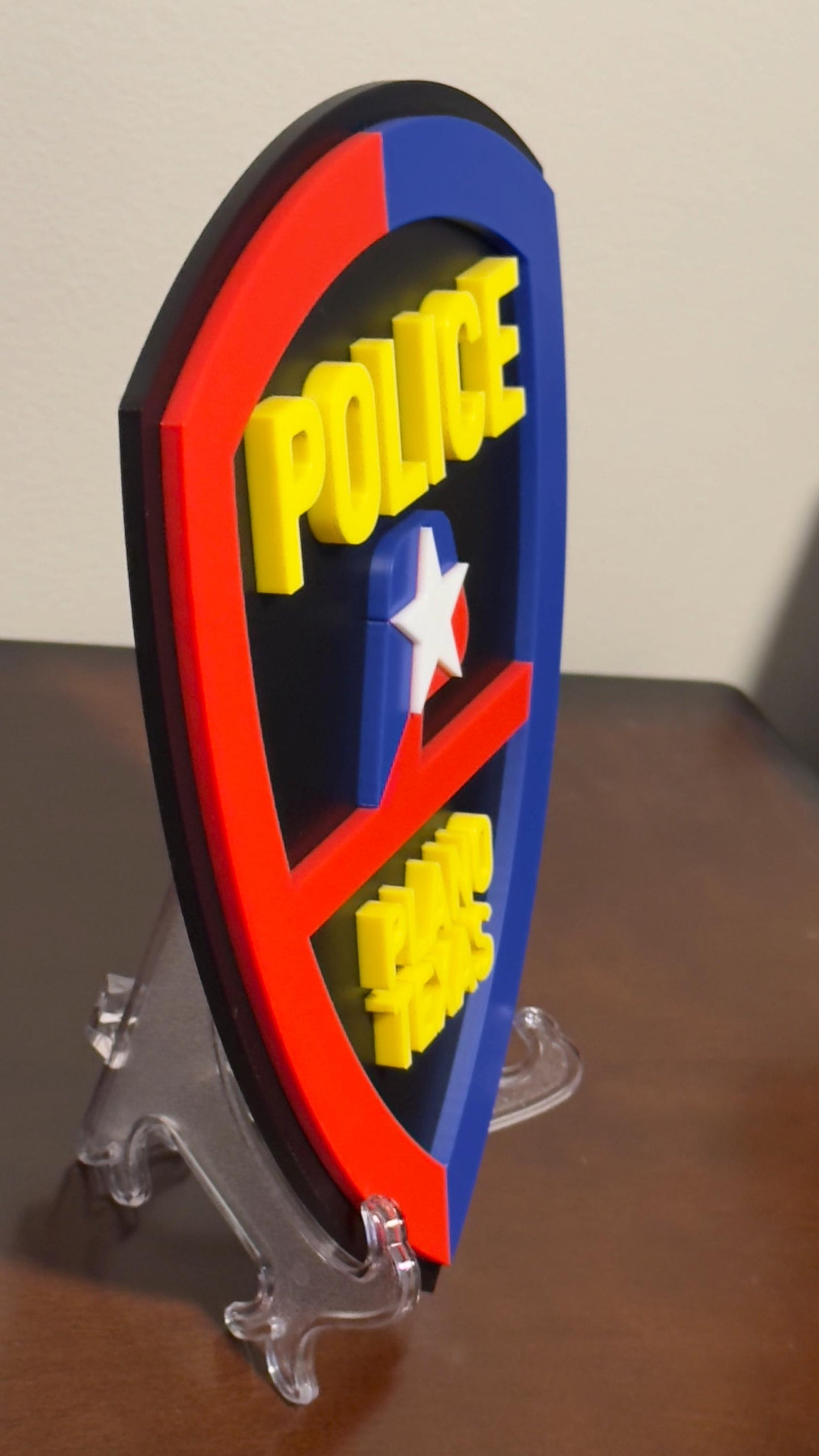 Plano Police Department Logo: 3D Embossed Display Plaque Texas