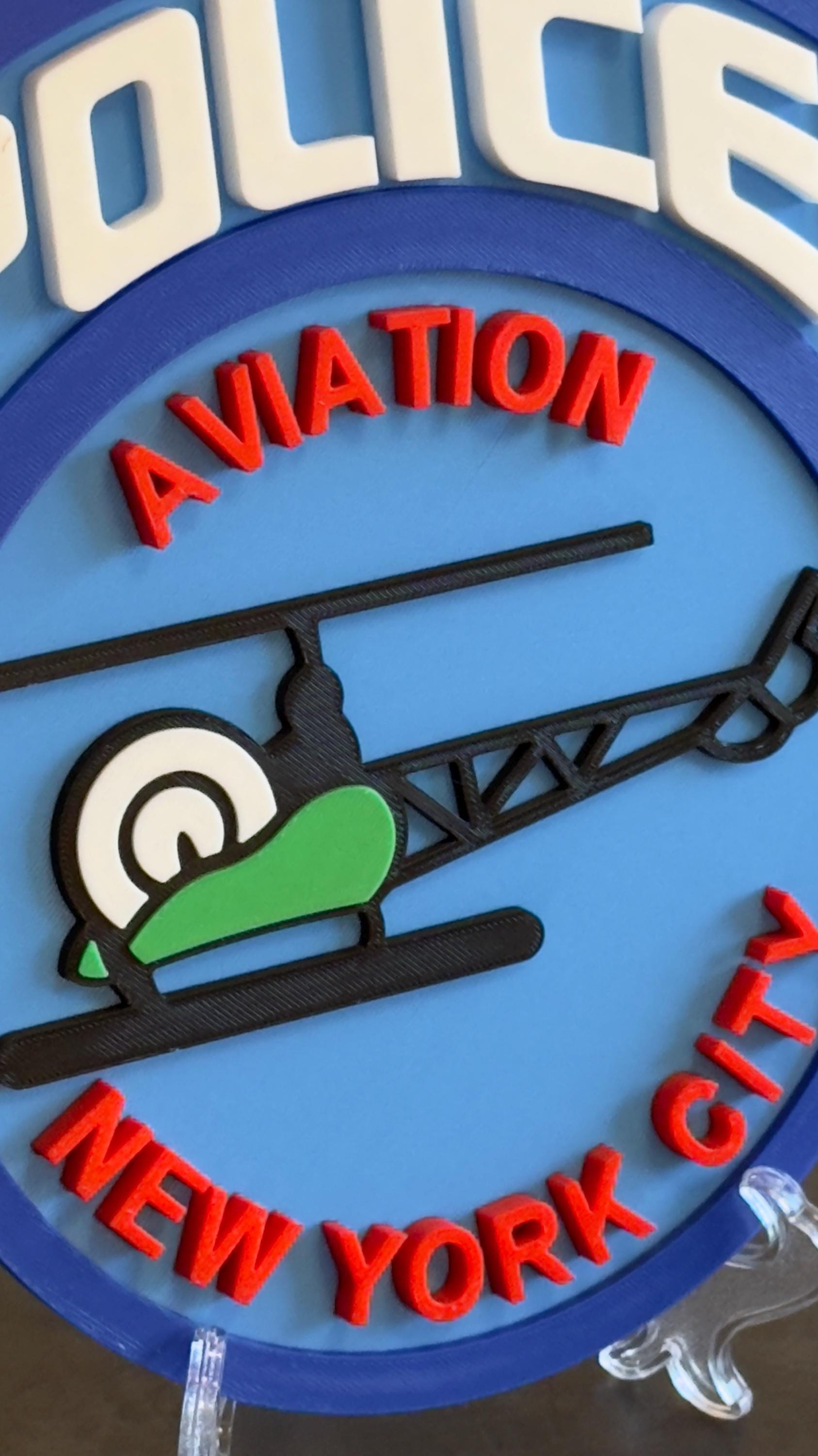 NYPD Aviation : 3D Embossed Design - Indoor Wall Display
