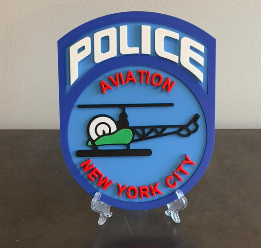 NYPD Aviation : 3D Embossed Design - Indoor Wall Display