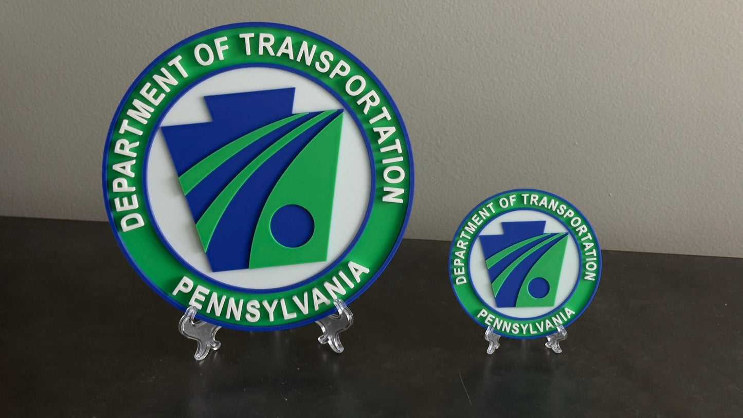 PENNDOT 3D Plaque: Pennsylvania Transportation Wall Display