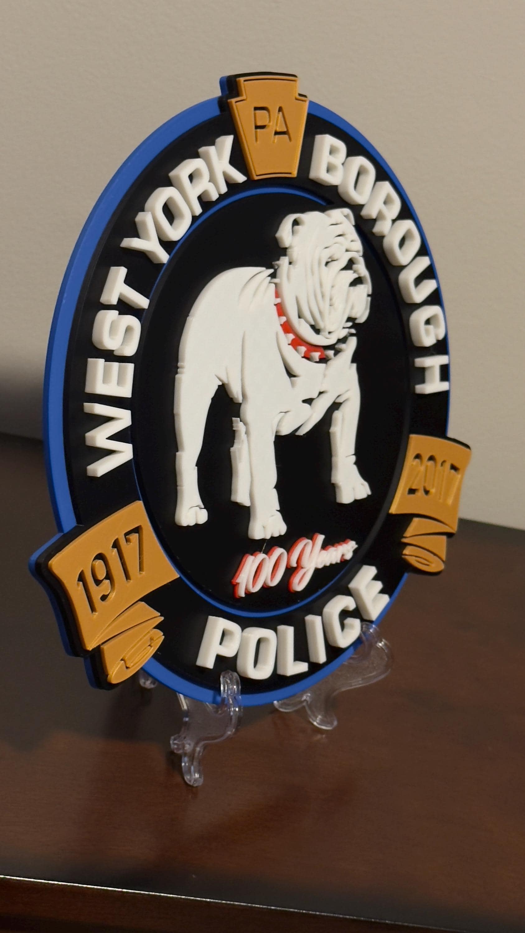 West York Borough Police 3D Embossed Plaque: First Responder Wall Art Pennsylvania