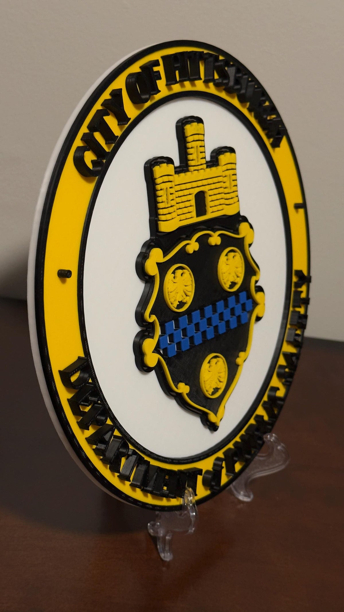 Pittsburgh Bureau of Public Safety 3D Display Plaque First Responder Display Plaque Display Plaque Pennsylvania