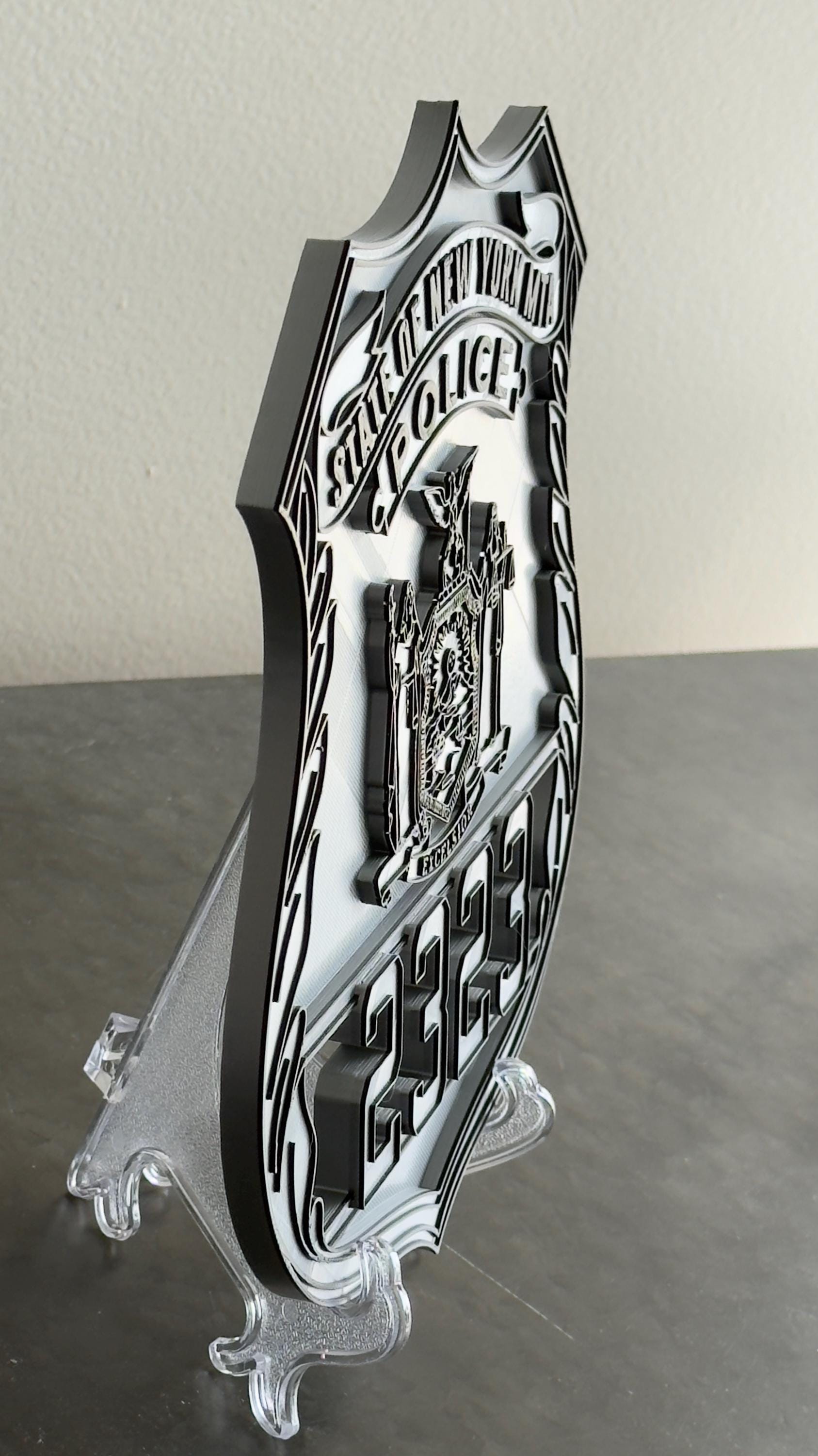 NYS MTA Police Officer Shield Plaque: First Responder Wall Art New York