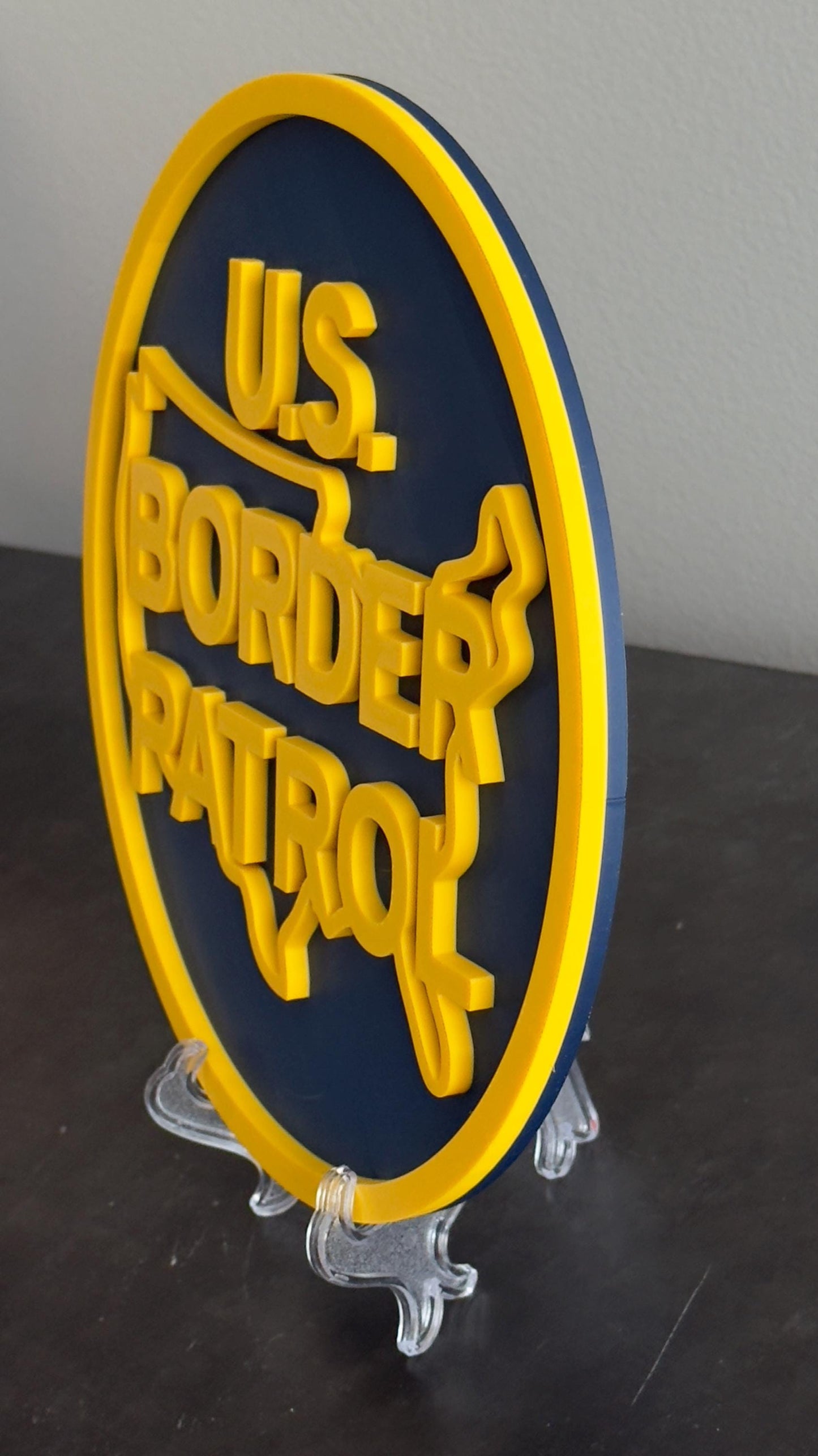 US Border Patrol 3D Embossed Plaque: First Responder Wall Decor Government